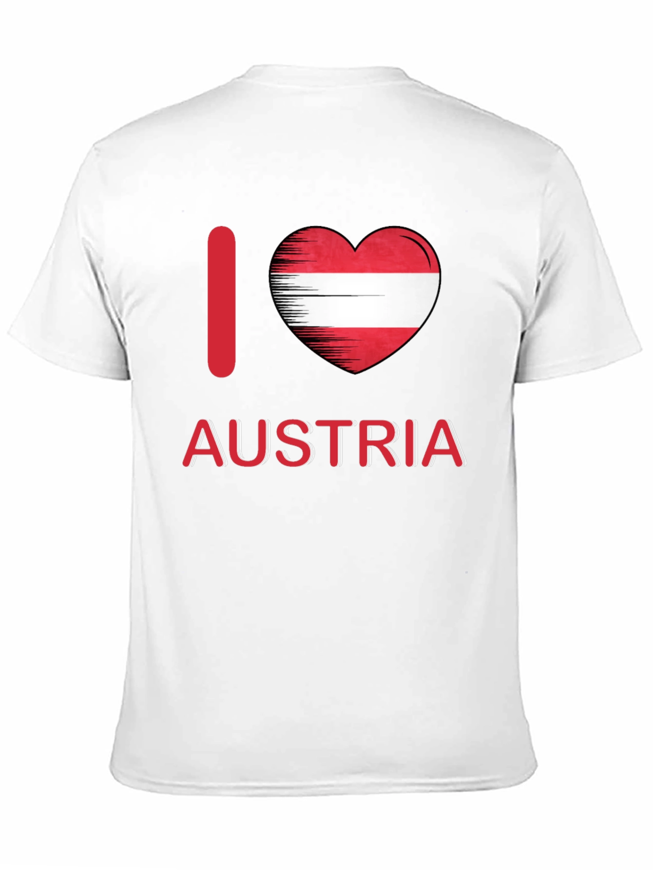 I Love Austria T-Shirt - Austrian Flag Heart Tee