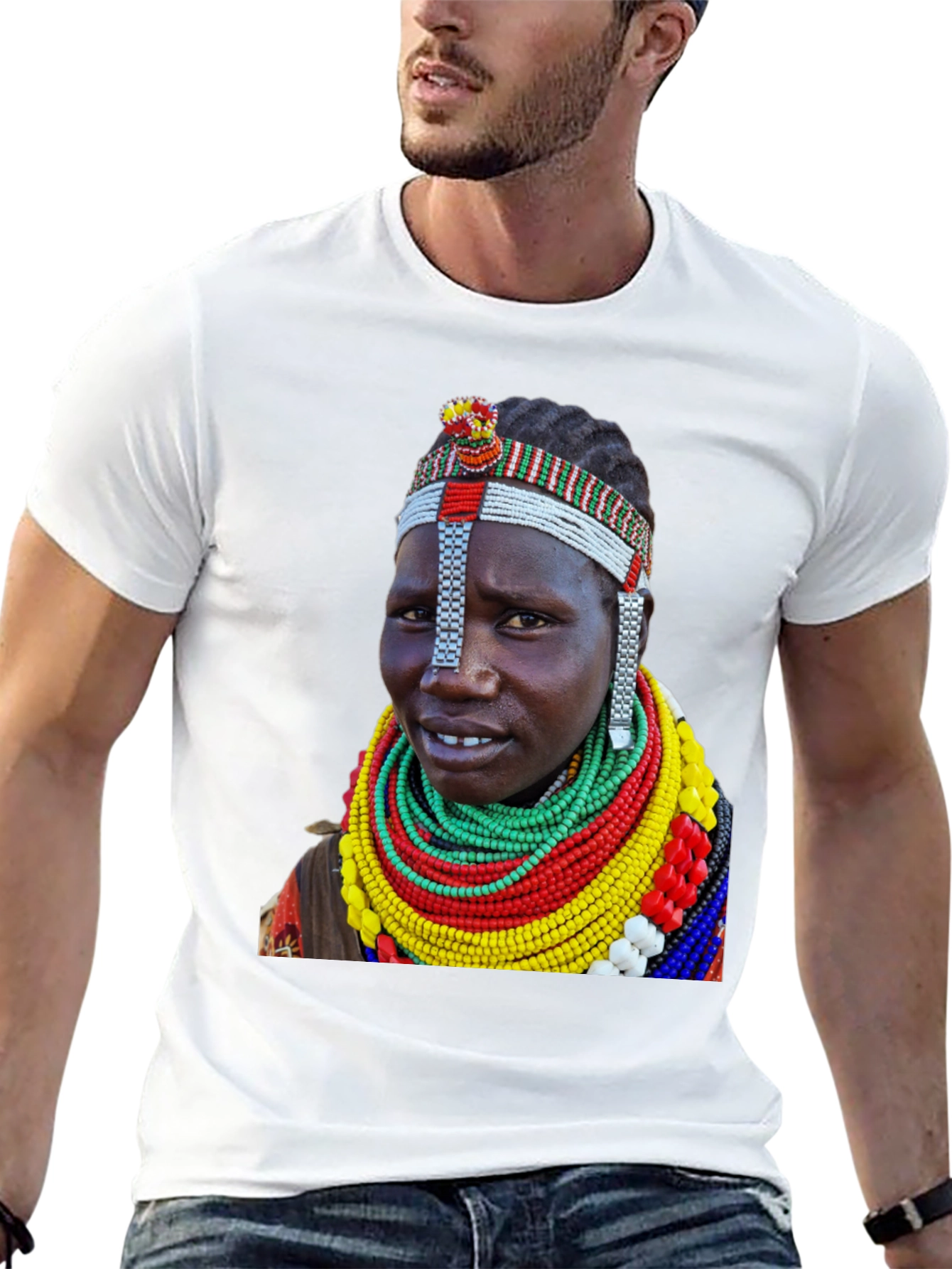 Tribal Woman T-Shirt - Unique African Print