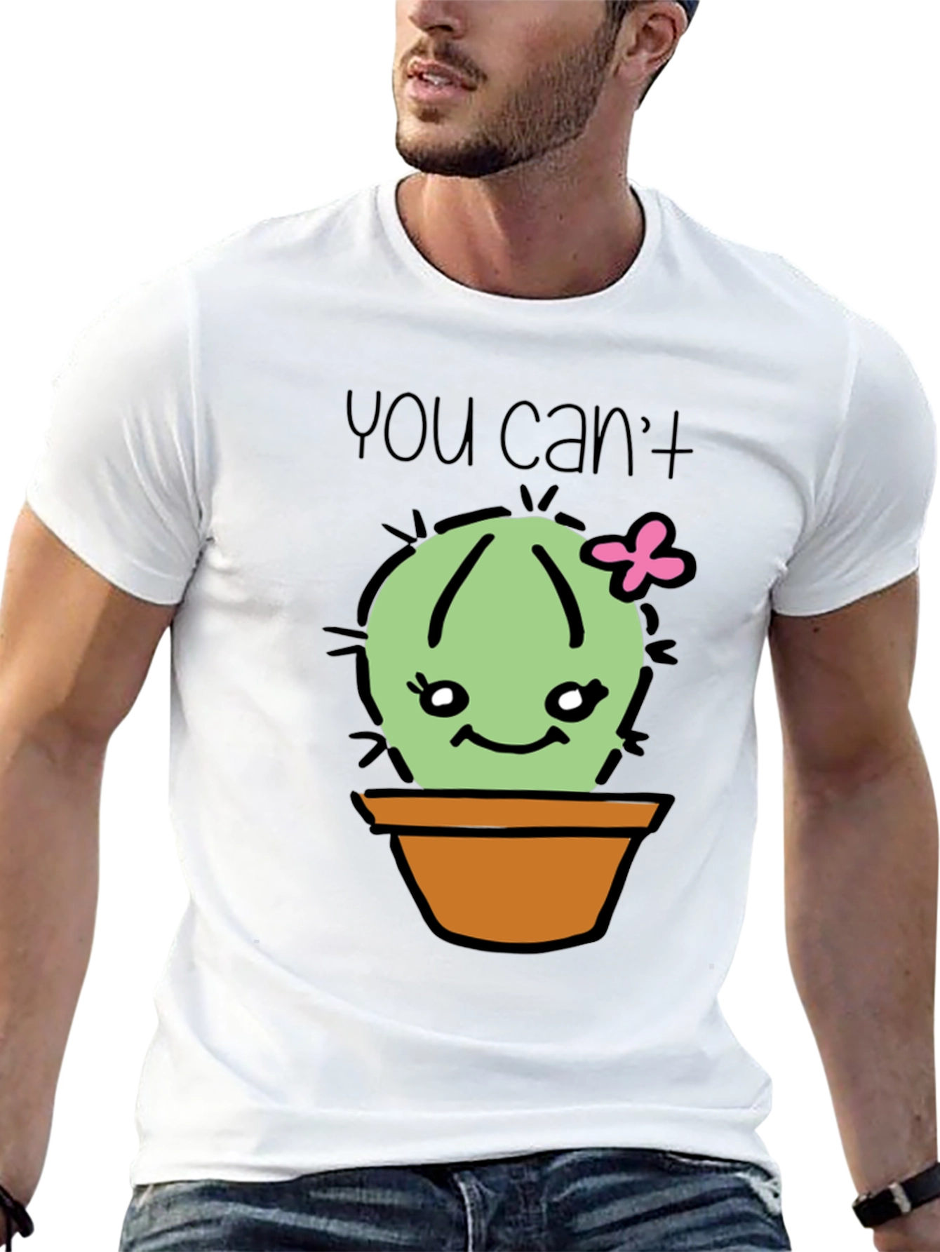 Cute Cactus Graphic T-Shirt - You Cant Touch This