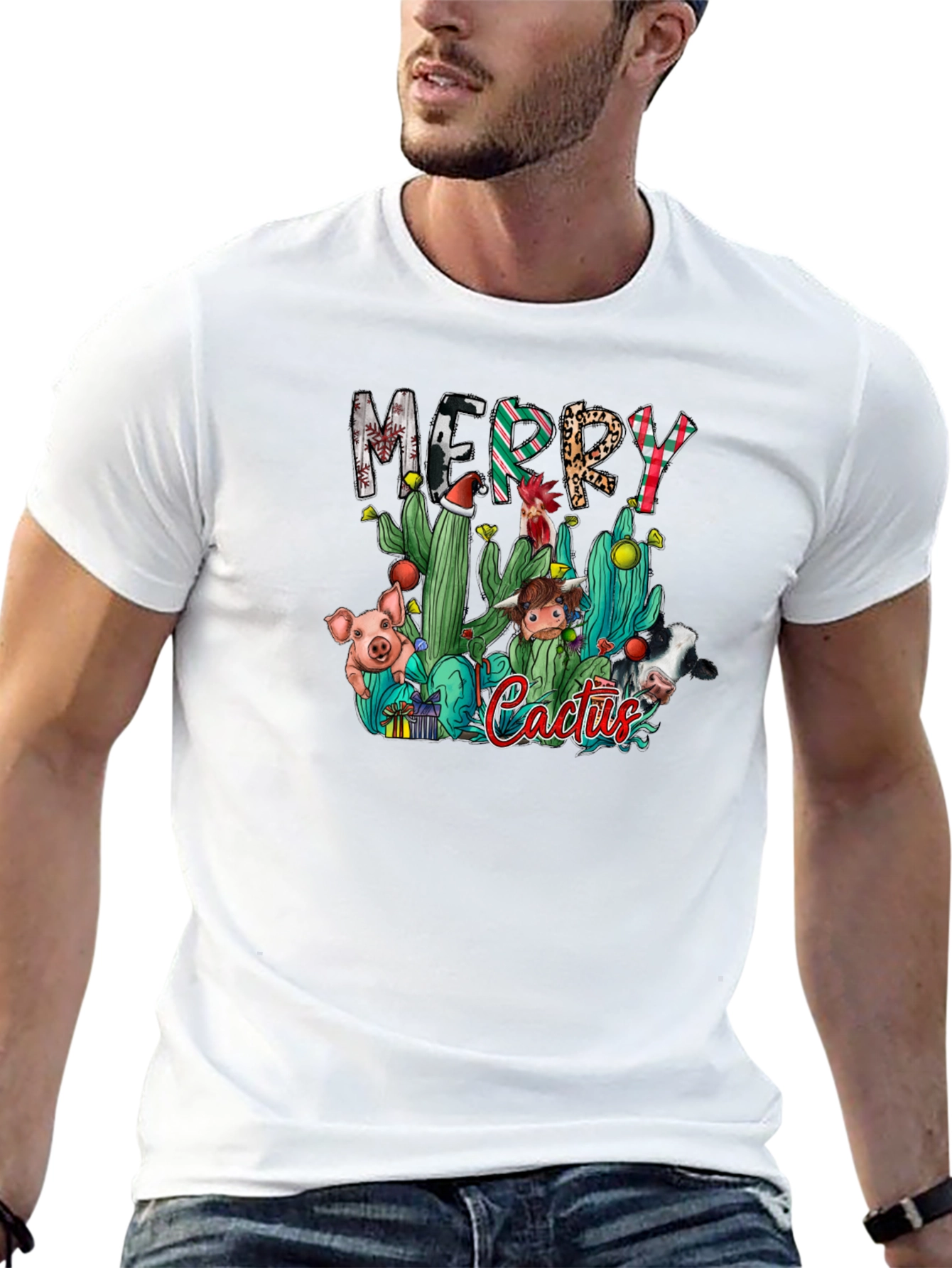 Merry Cactus Christmas T-Shirt