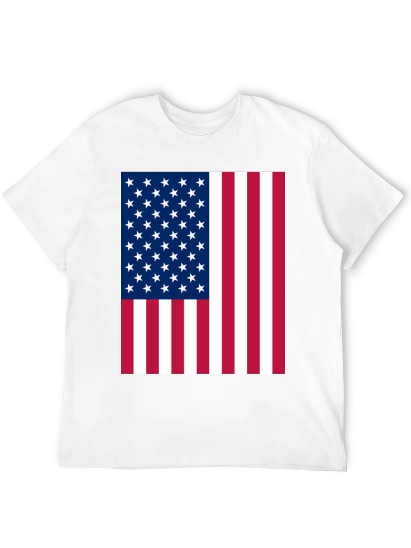 American Flag Graphic Tee - Black Cotton T-Shirt