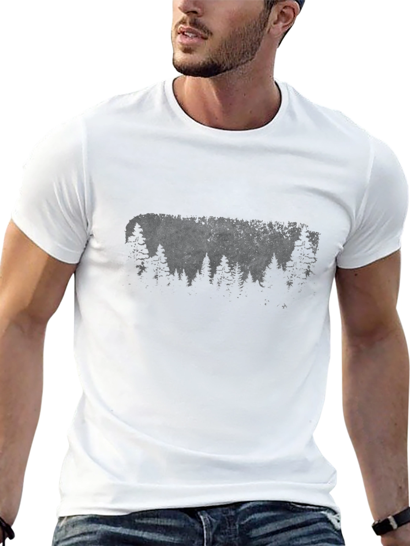 Mens Black Forest Silhouette T-Shirt