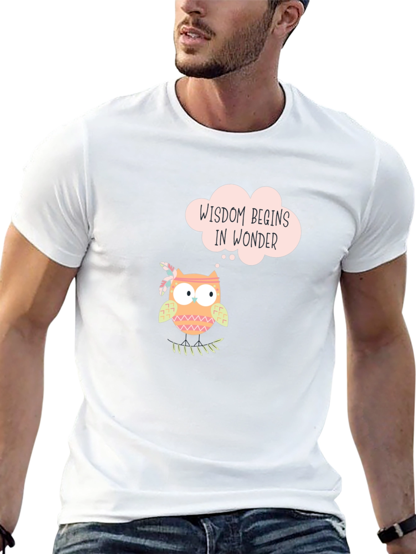 Wisdom Owl T-Shirt - Wonder Begins Within