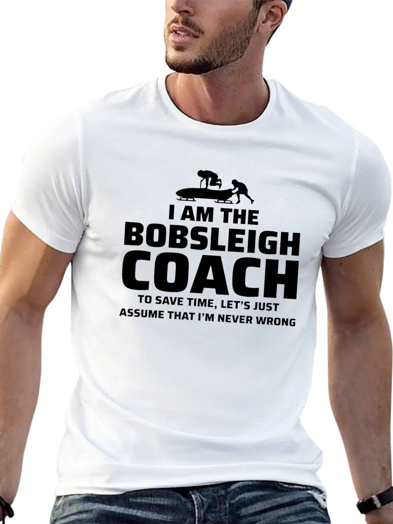 Bobsleigh Coach T-Shirt Funny Slogan Tee