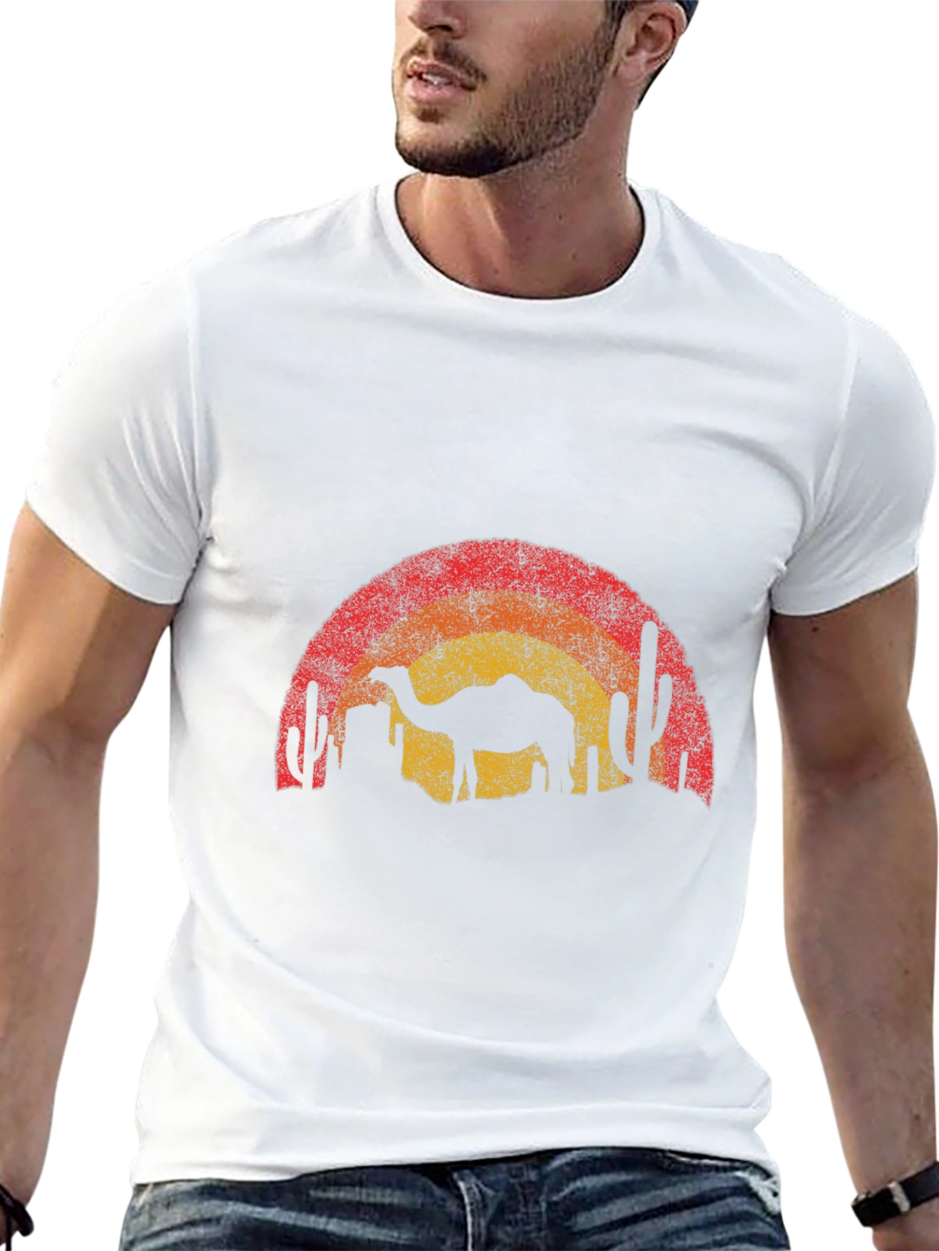 Camel Desert Sunset Graphic Tee