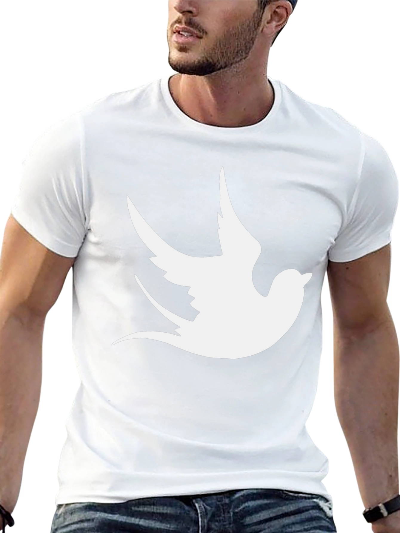 Dove Graphic Print Black T-Shirt