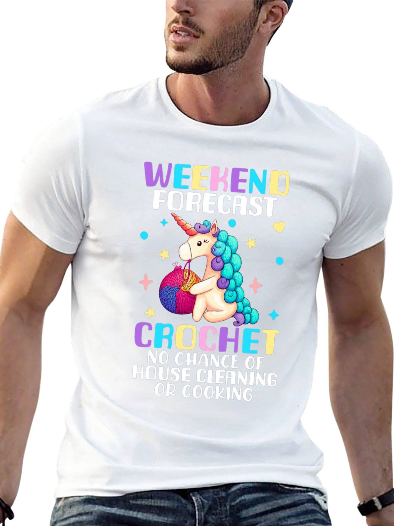 Unicorn Crochet T-Shirt: Weekend Forecast