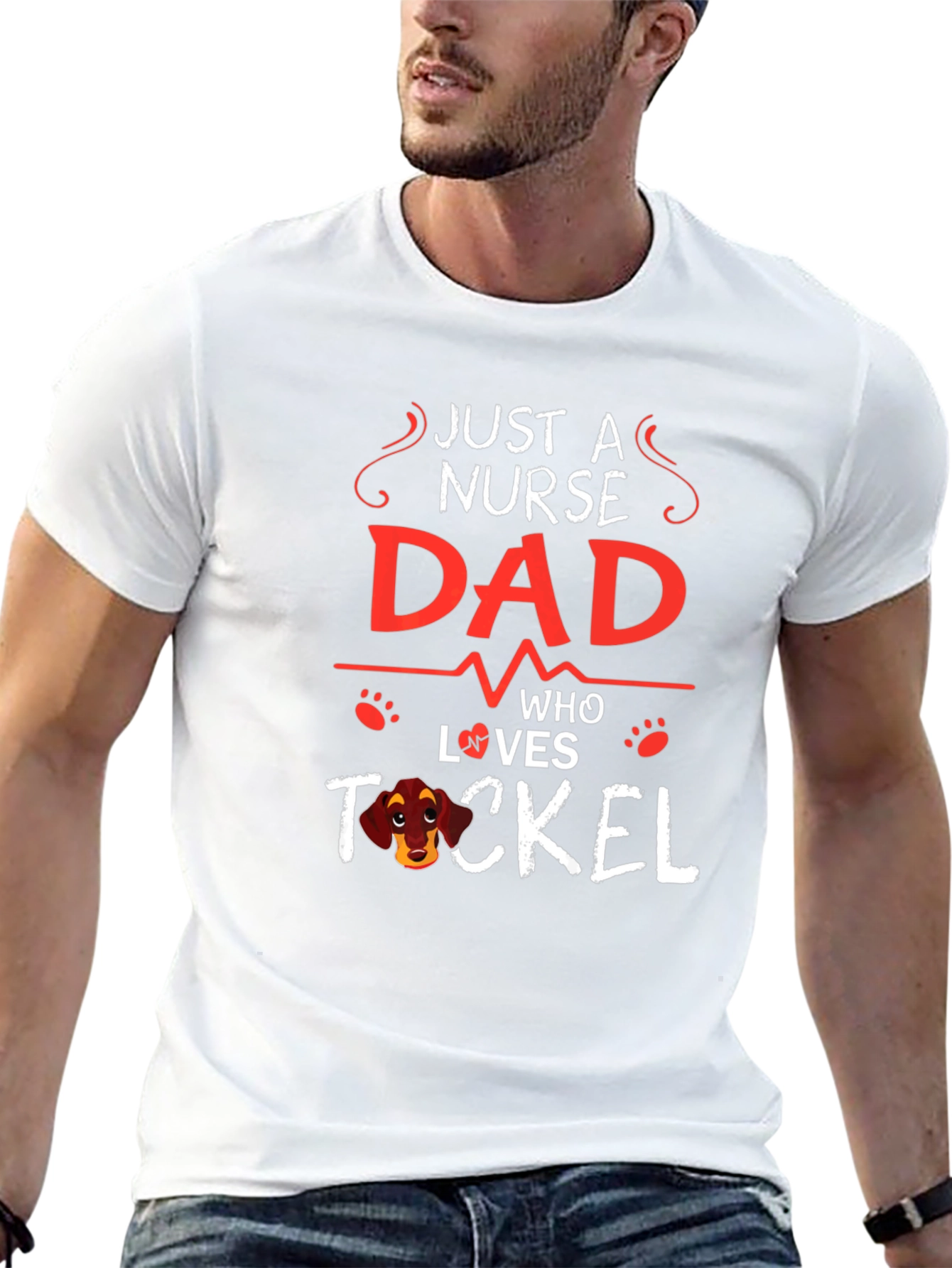 Nurse Dad T-Shirt - Dachshund Lover