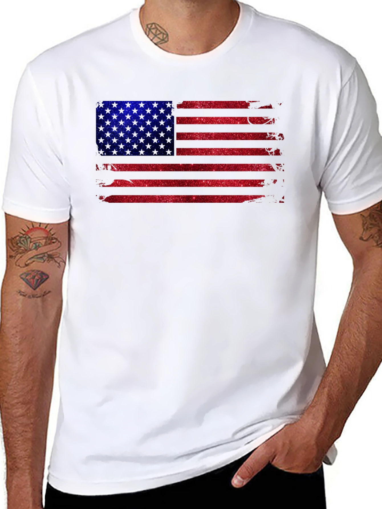 American Flag Graphic T-Shirt