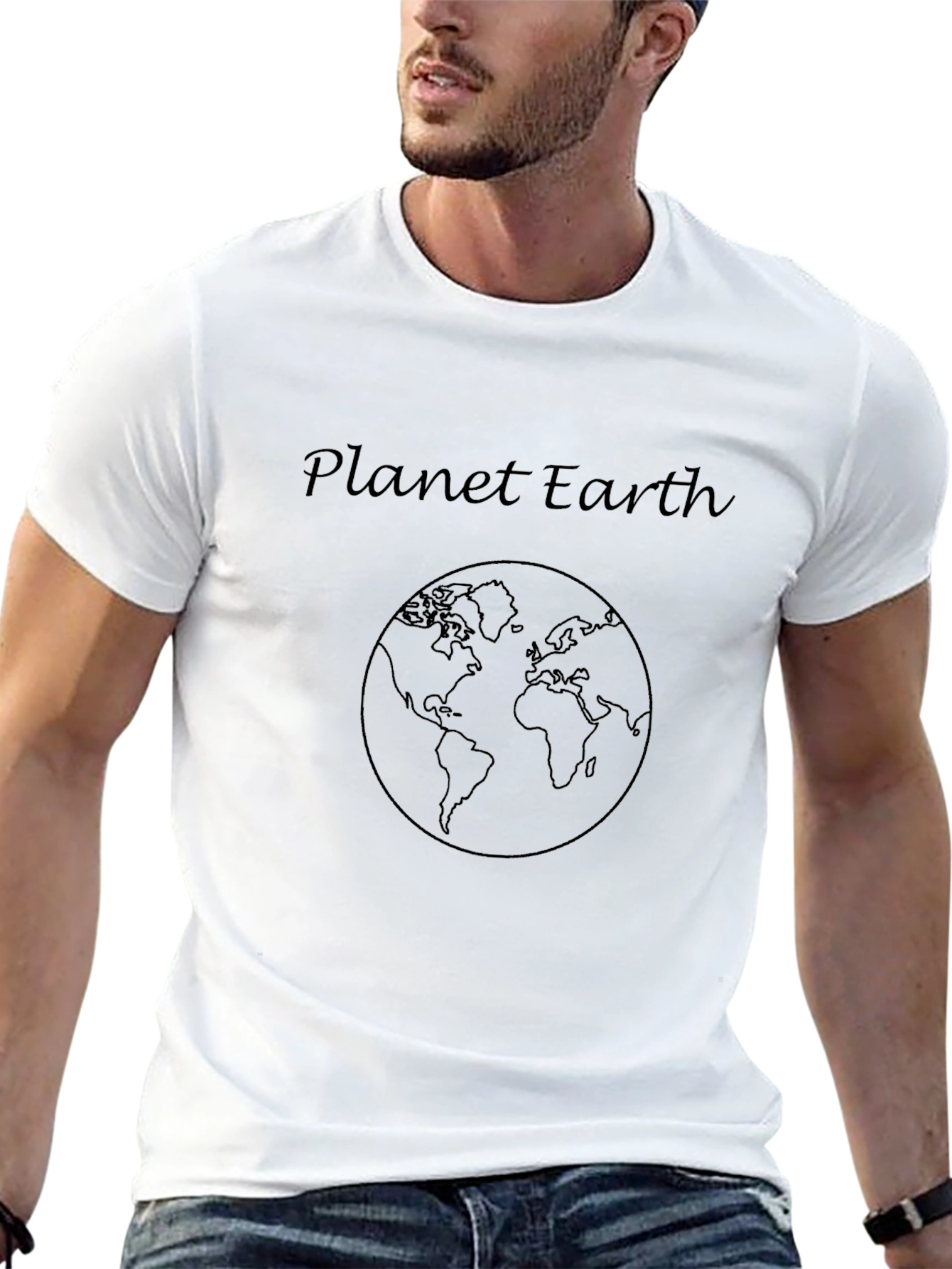 Planet Earth Graphic Print T-Shirt