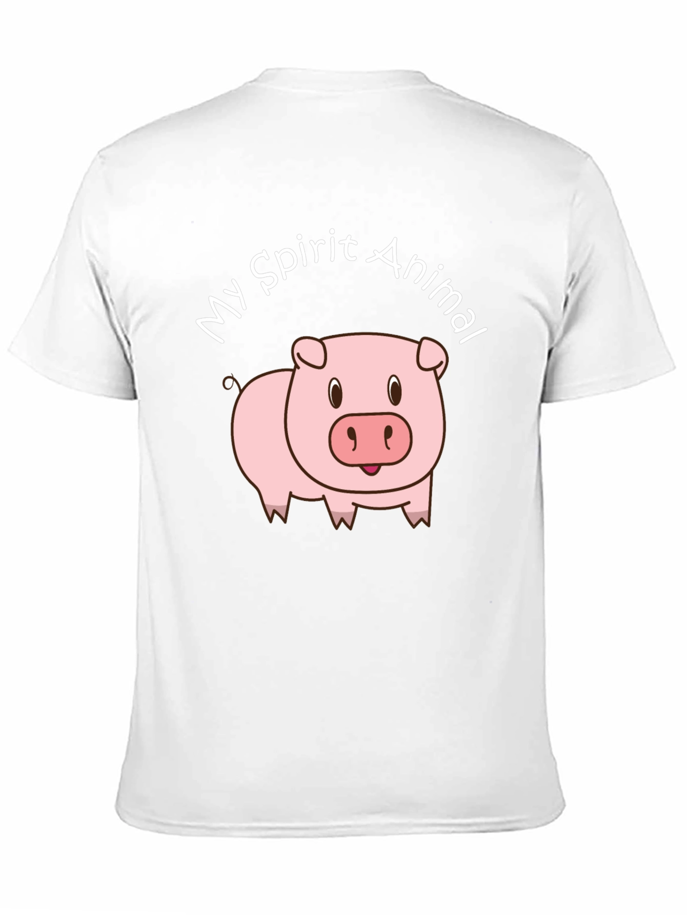 My Spirit Animal Pig T-Shirt - Black Cotton Tee