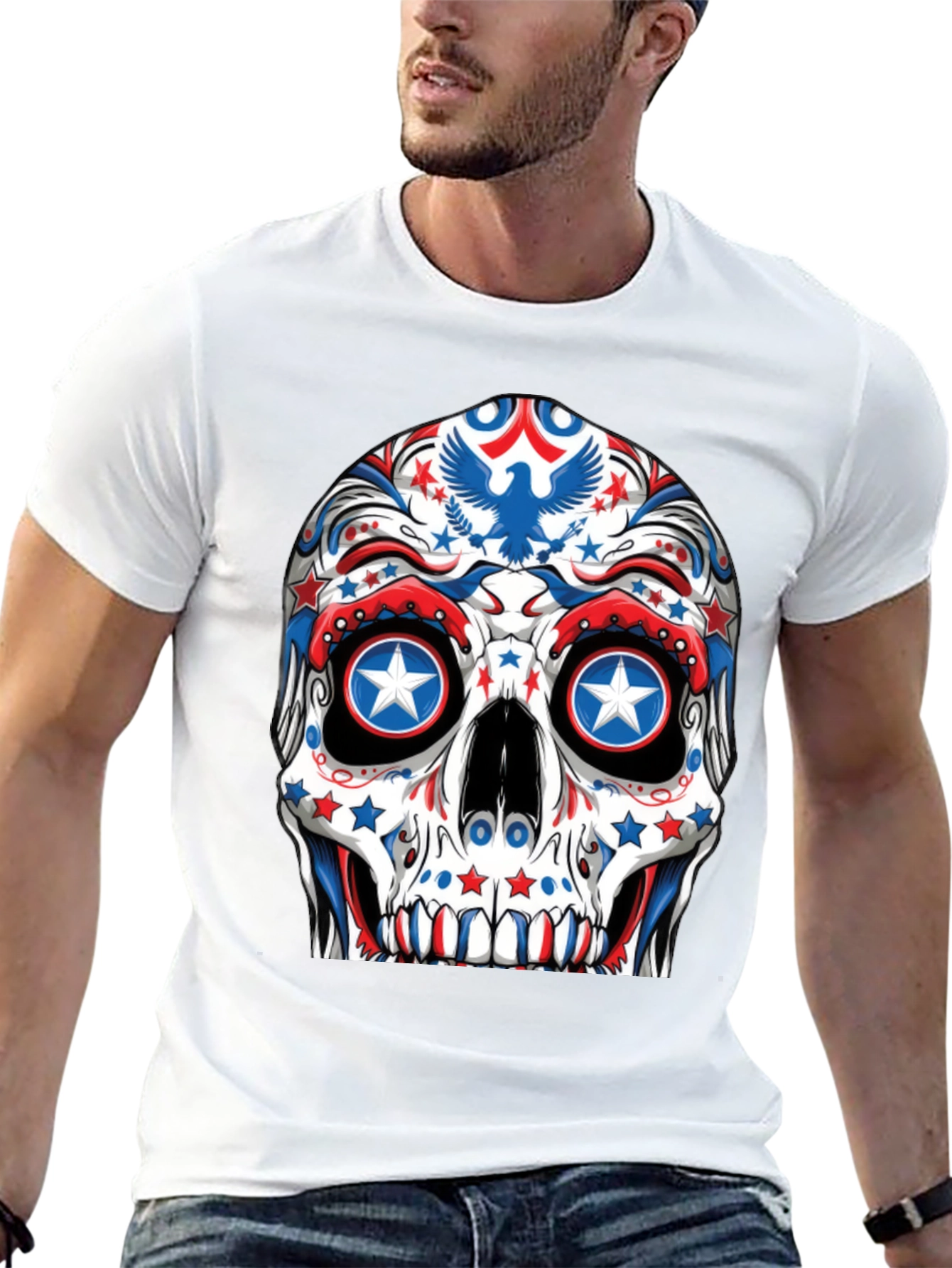 Patriotic Skull T-Shirt - USA Theme