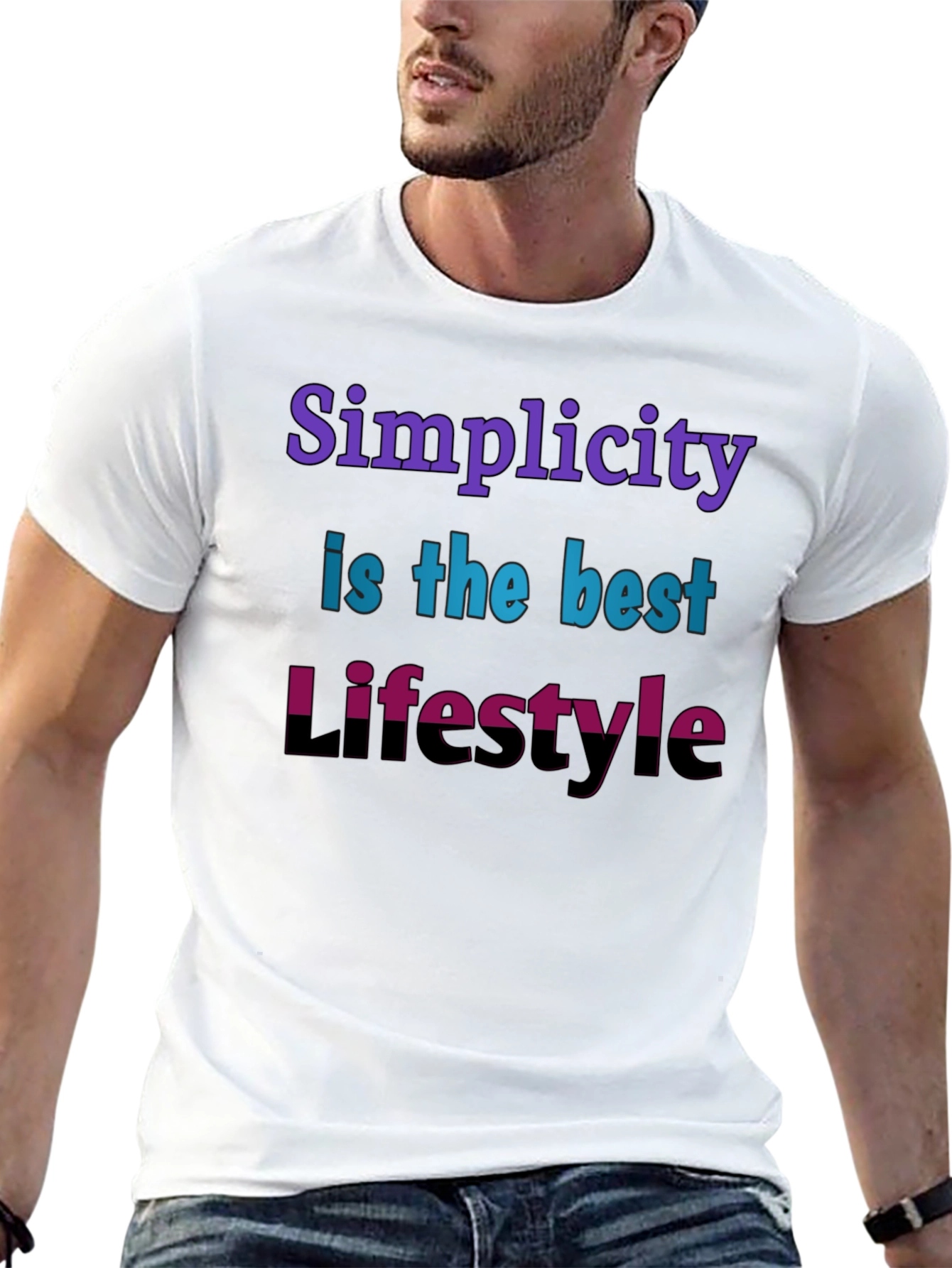 Simplicity Lifestyle Graphic Tee - Black Casual T-Shirt