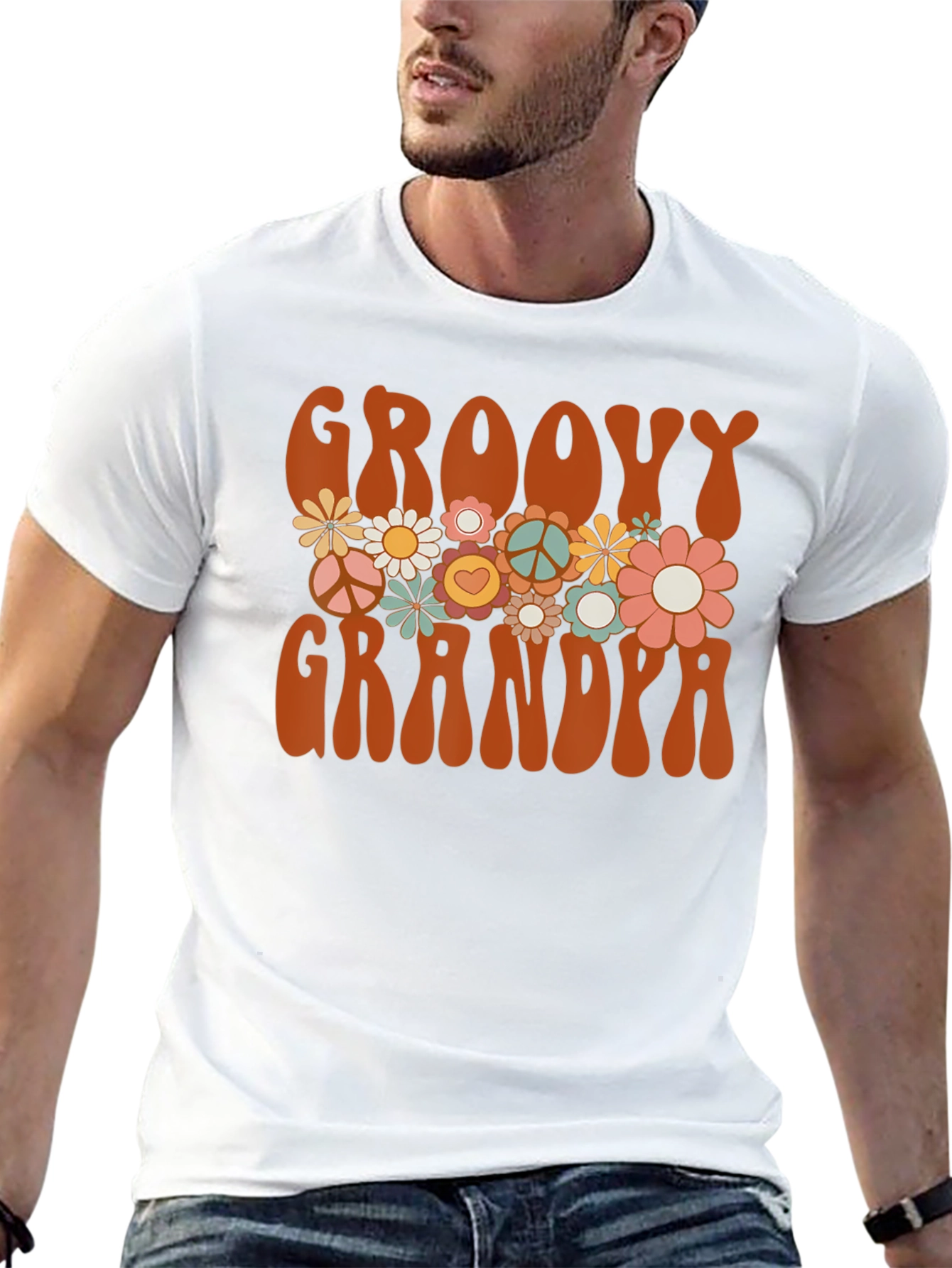 Groovy Grandma T-Shirt - Retro Flower Power Tee