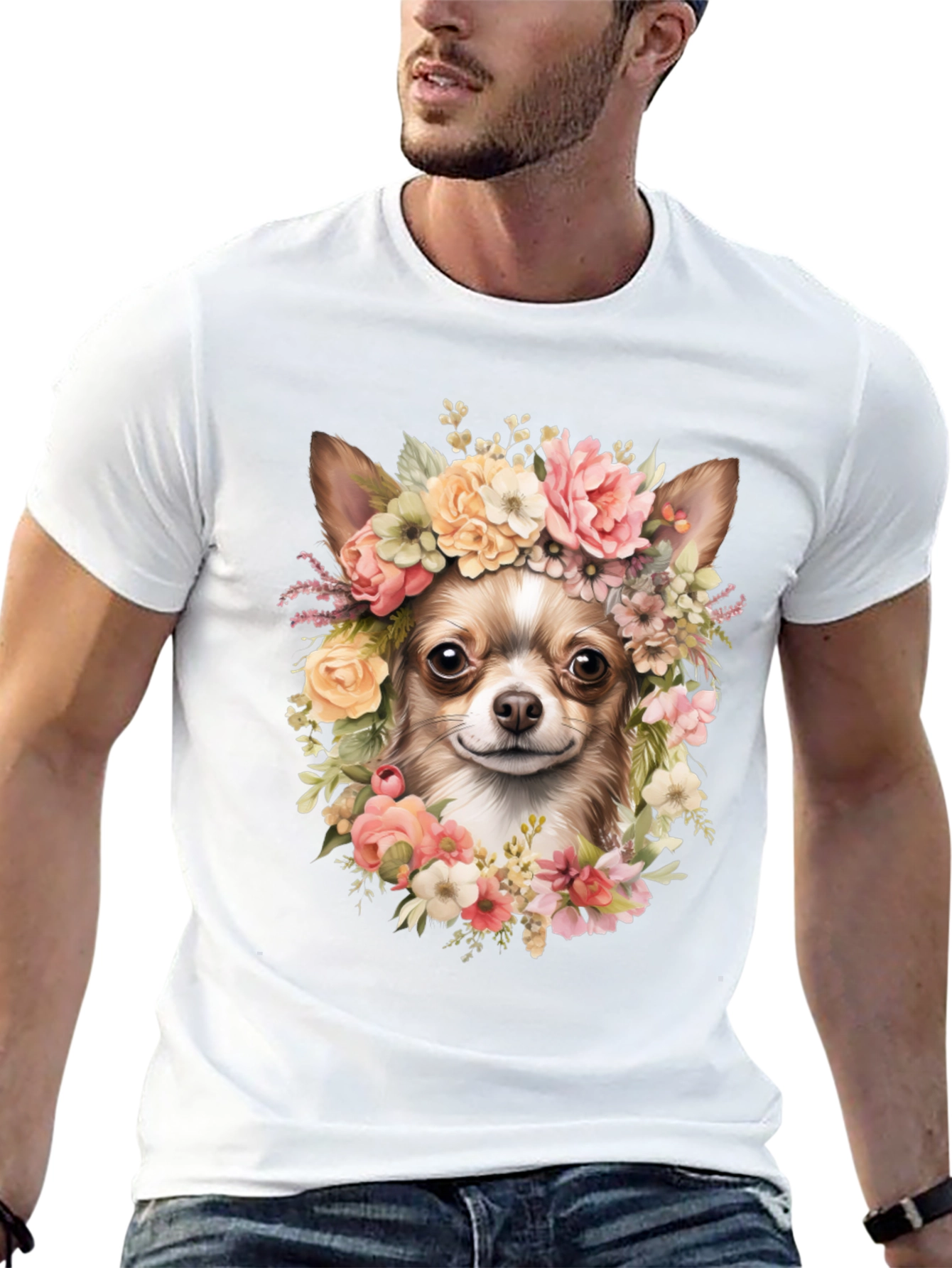 Chihuahua Flower Crown T-Shirt - Cute Dog Tee