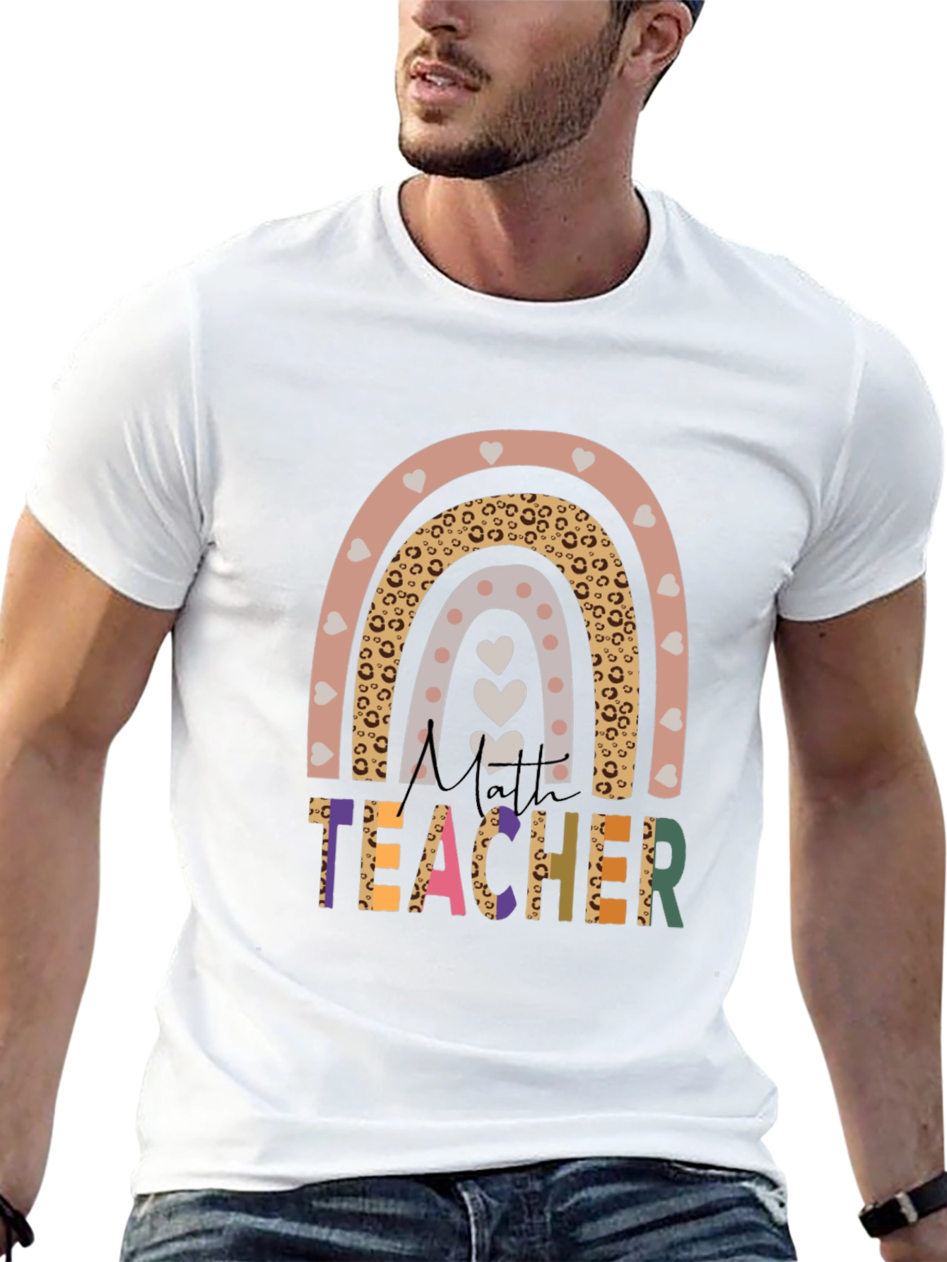 Cute Teacher Rainbow Graphic T-Shirt