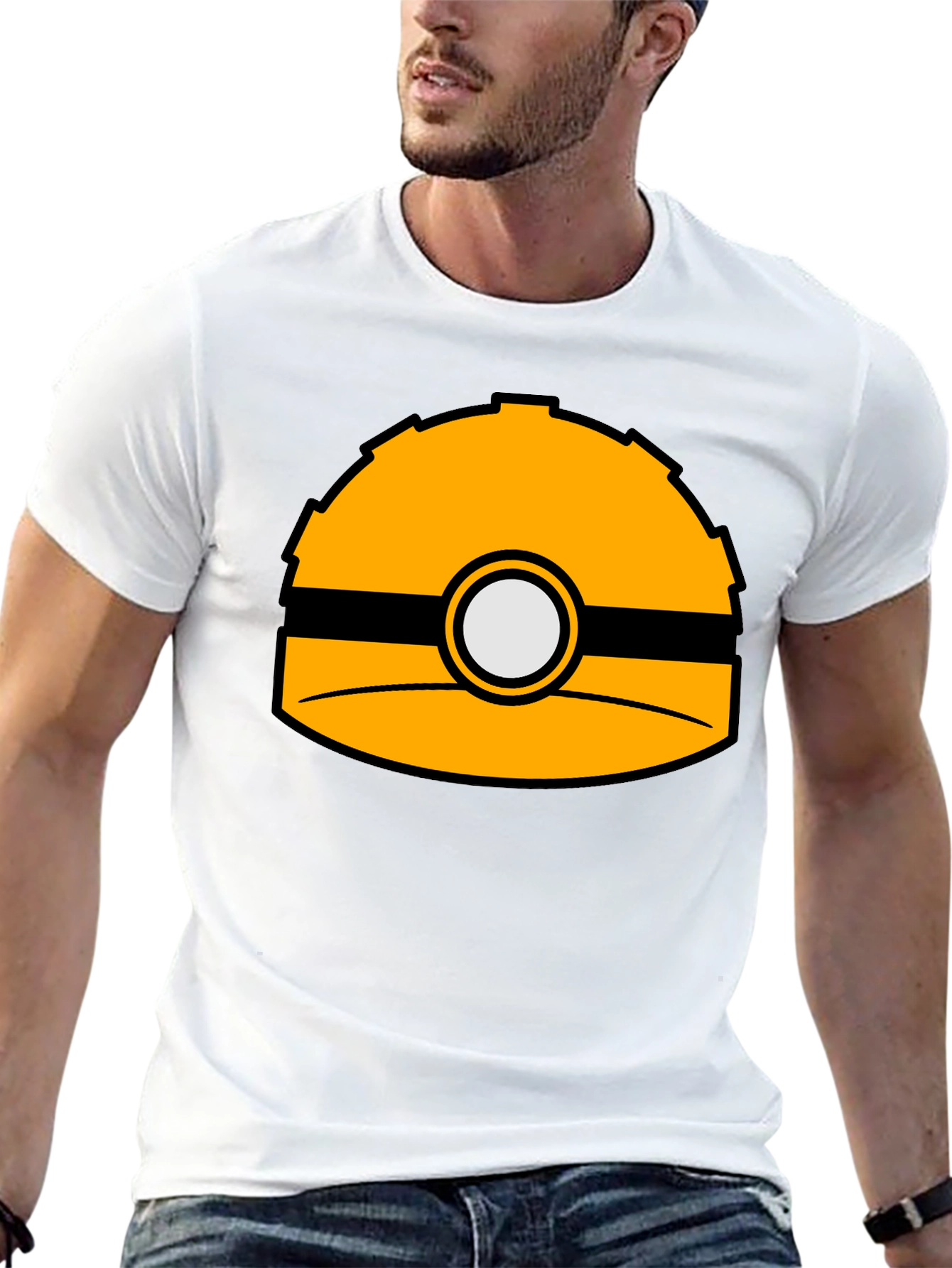 Construction Worker Hard Hat Graphic Tee
