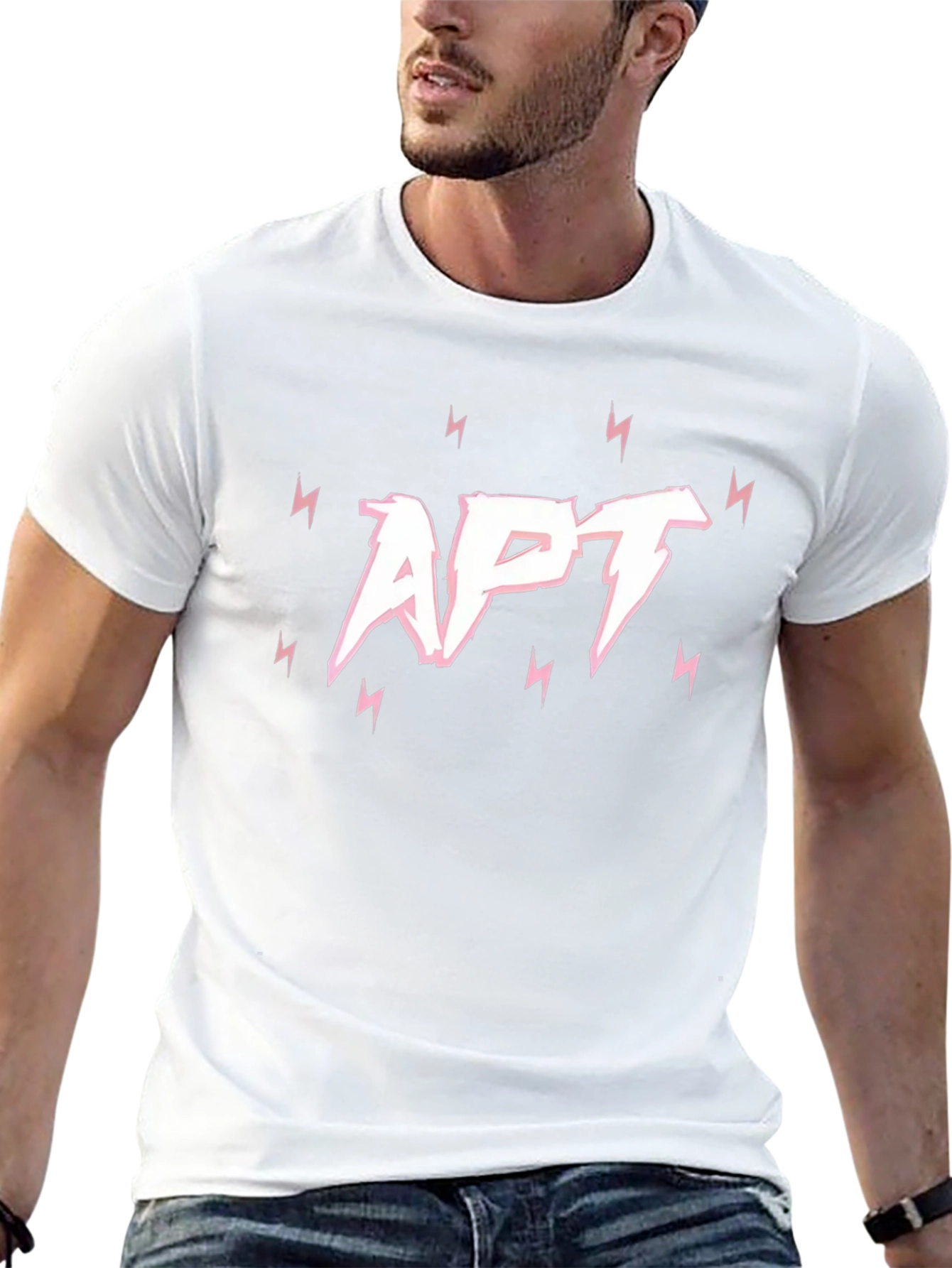 APT Lightning Bolt Graphic Tee - Black
