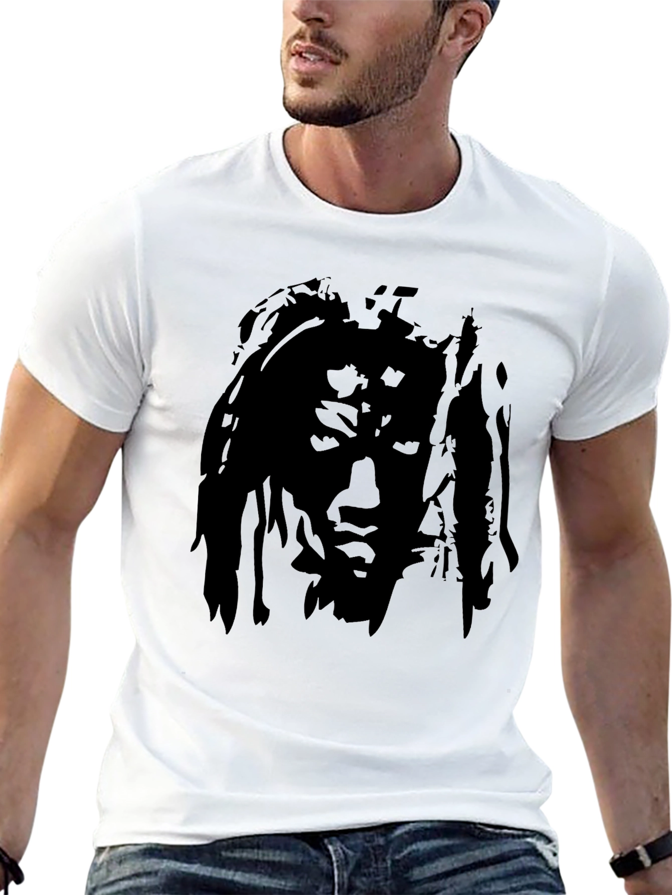 Black Dreadlocks Portrait Graphic T-Shirt