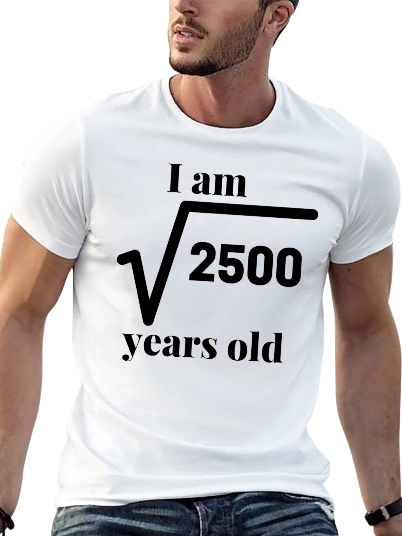 Funny Math Birthday T-Shirt: Root 2500 Years Old