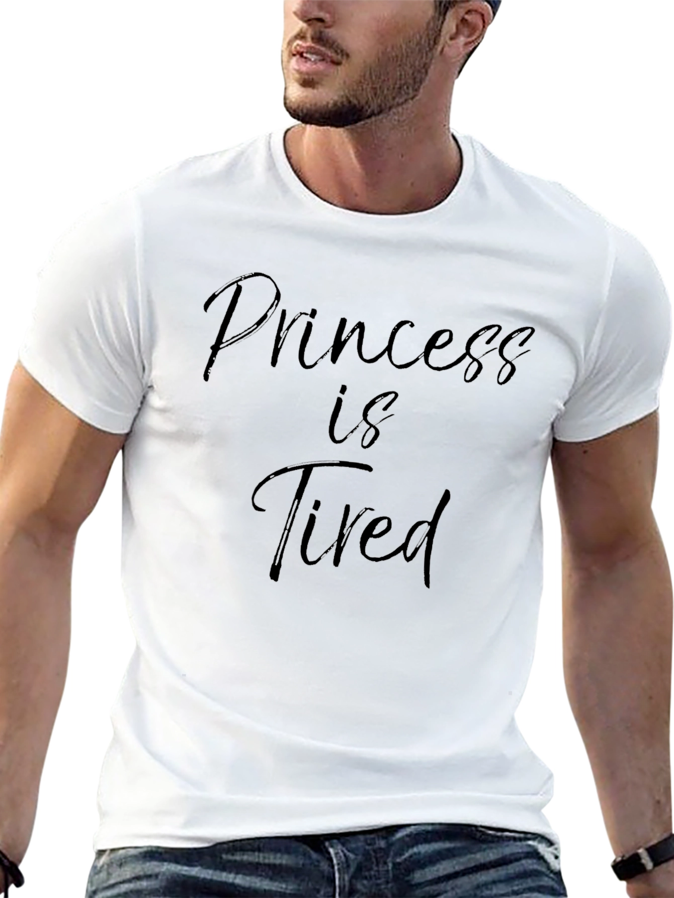 Princess is Tired - Black T-Shirt