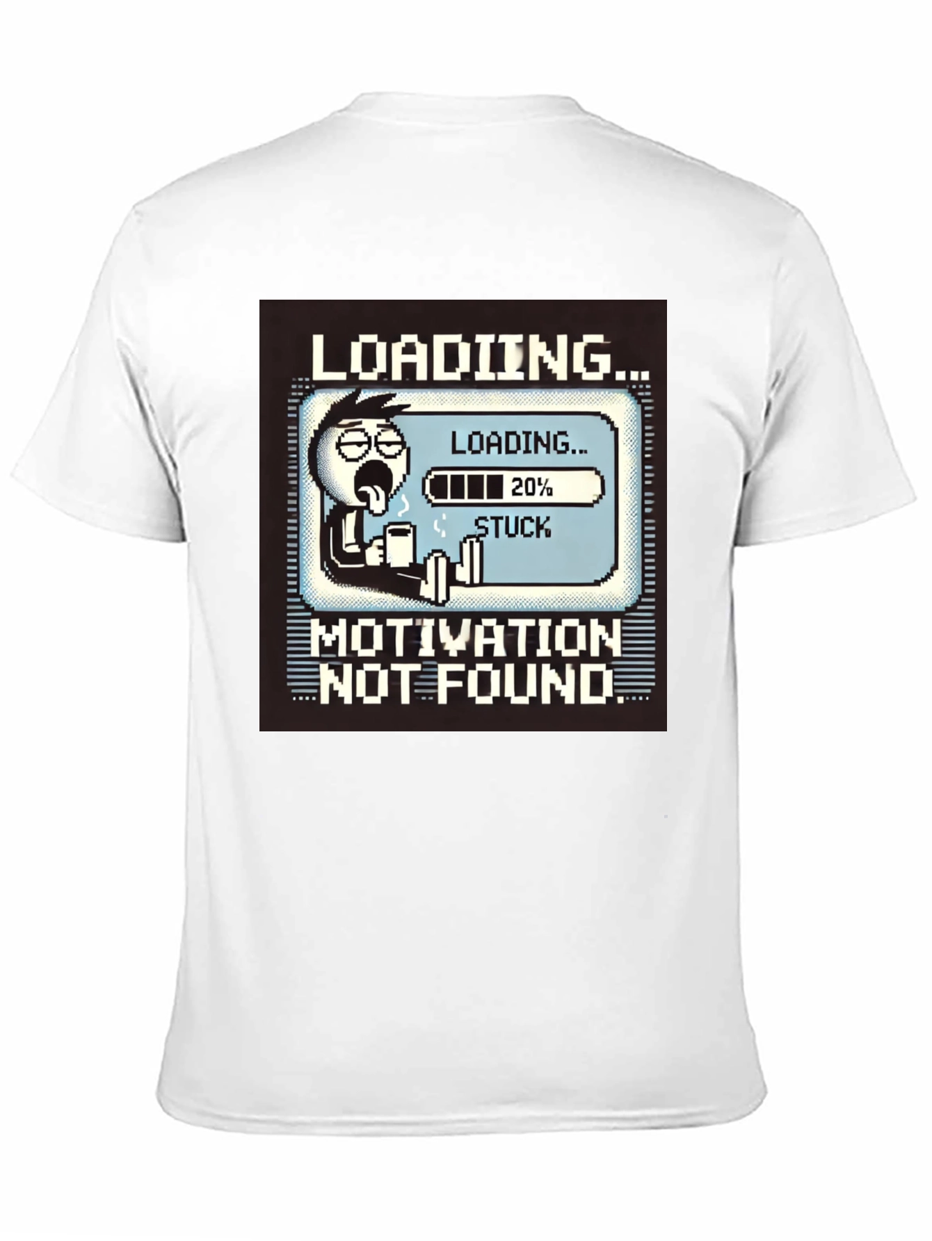 Motivation Not Found Loading Black T-Shirt