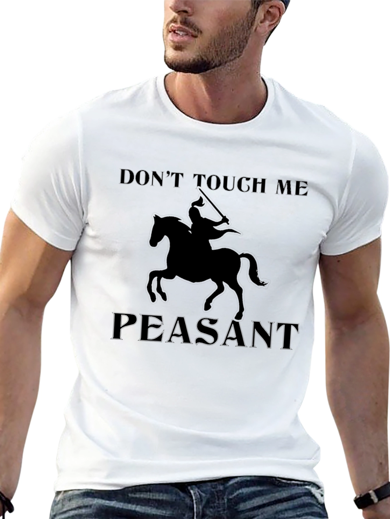 Dont Touch Me Peasant Black T-Shirt