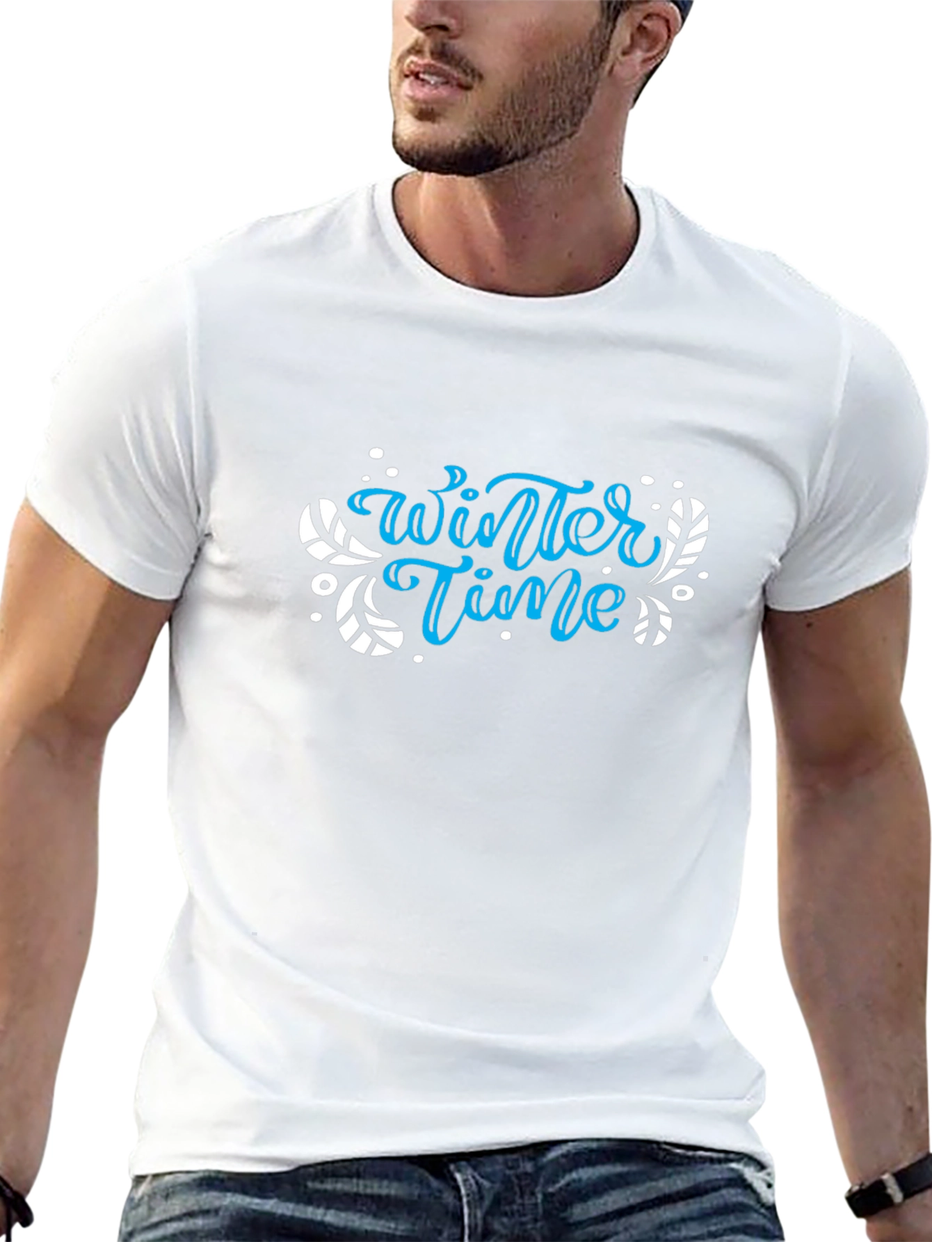 Winter Time Black Graphic Tee