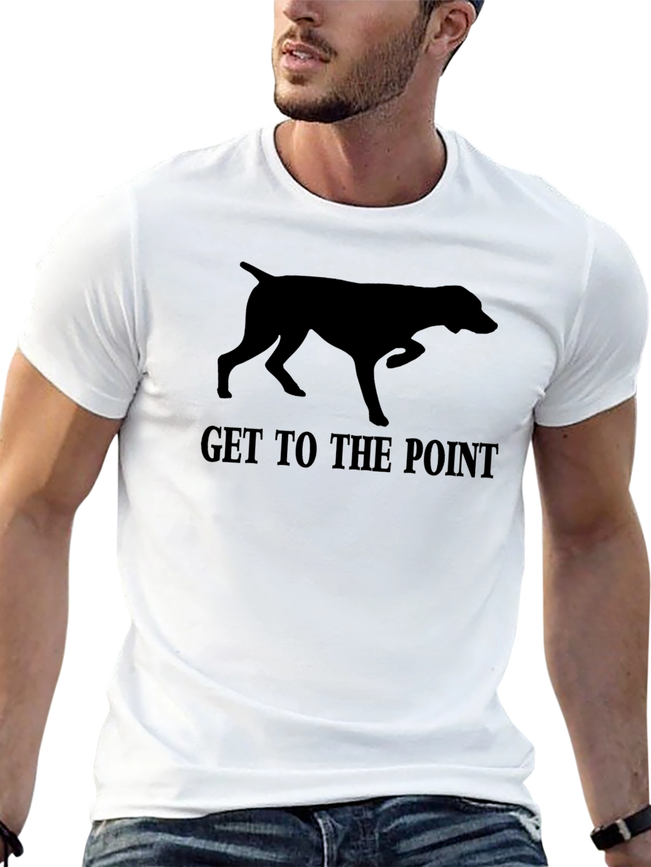 Get to the Point Dog Graphic T-Shirt