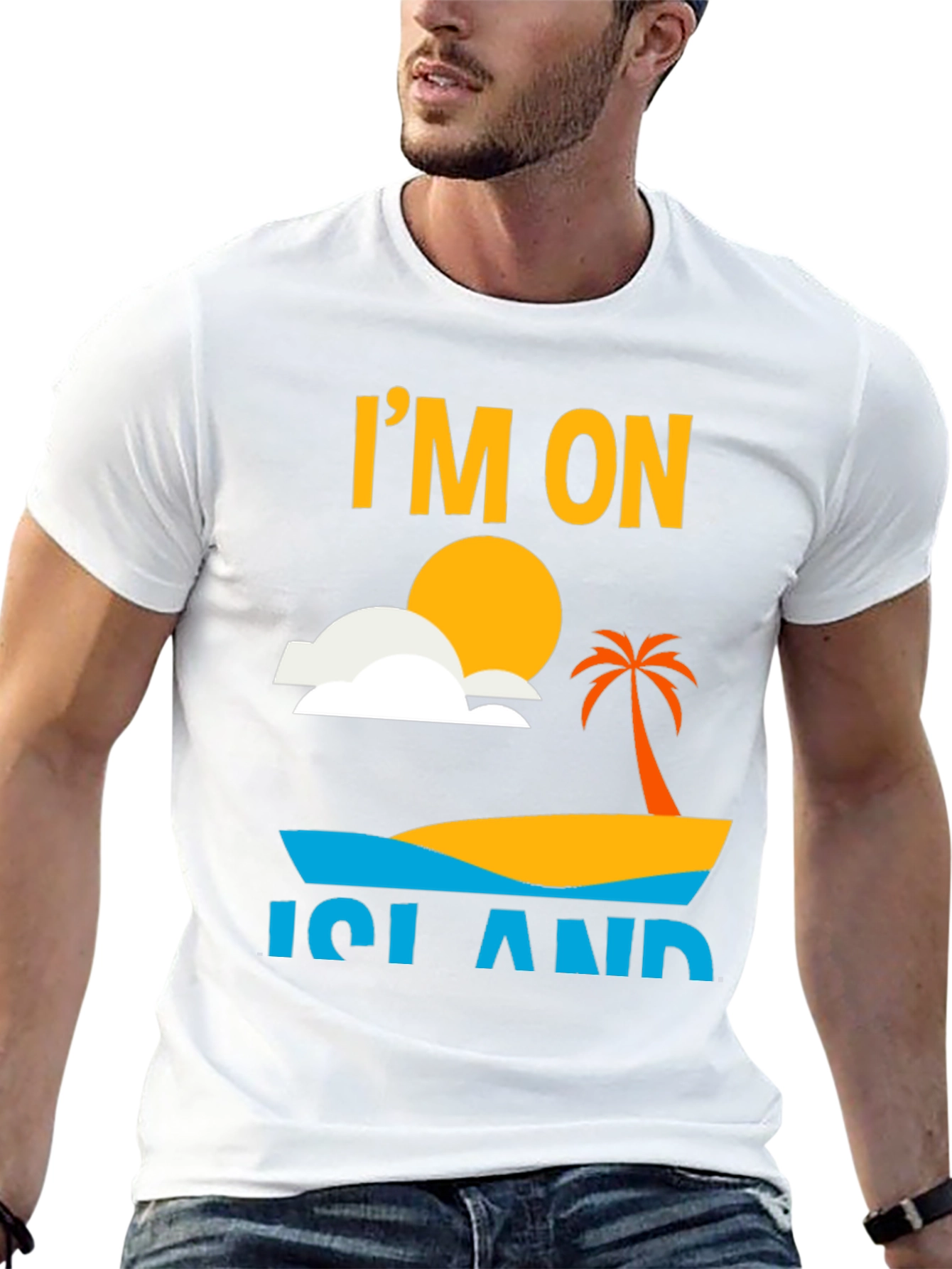 Im On Island Graphic T-Shirt - Tropical Vacation Tee
