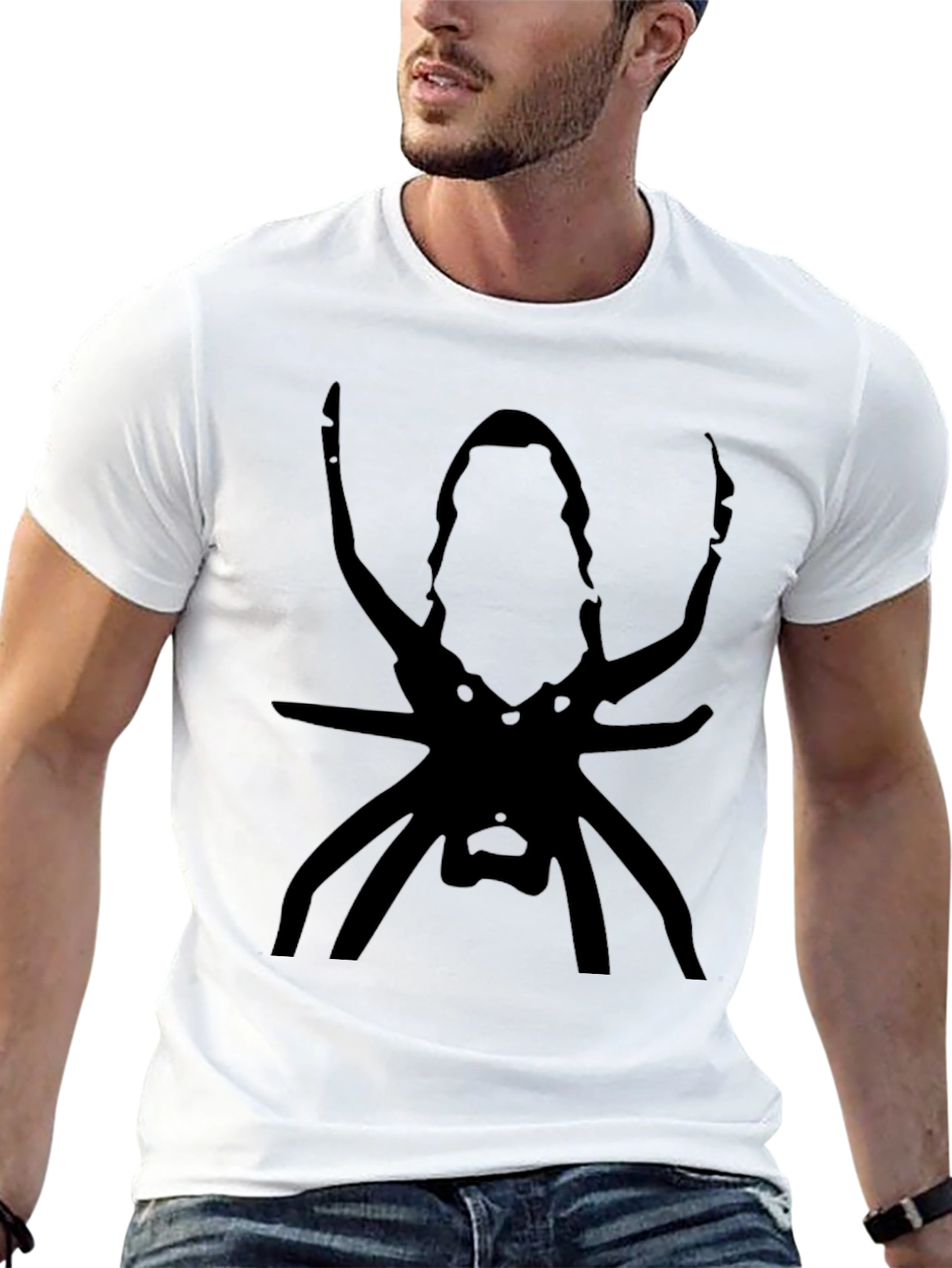 Black Spider Graphic Tee - Unique Design