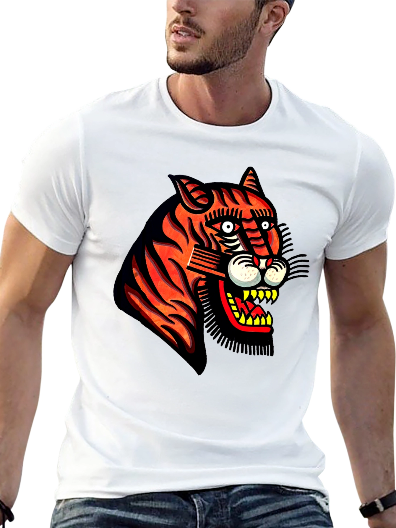 Bold Tiger Graphic Tee - Fierce Style