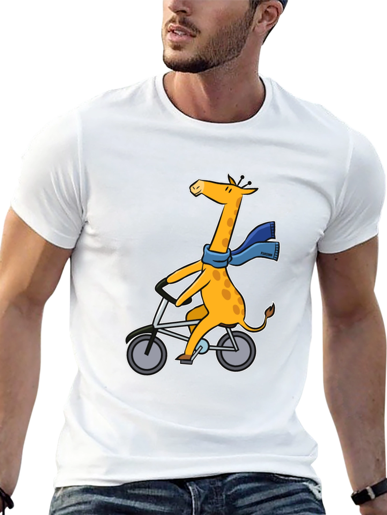 Giraffe on Bike Graphic Tee - Unisex
