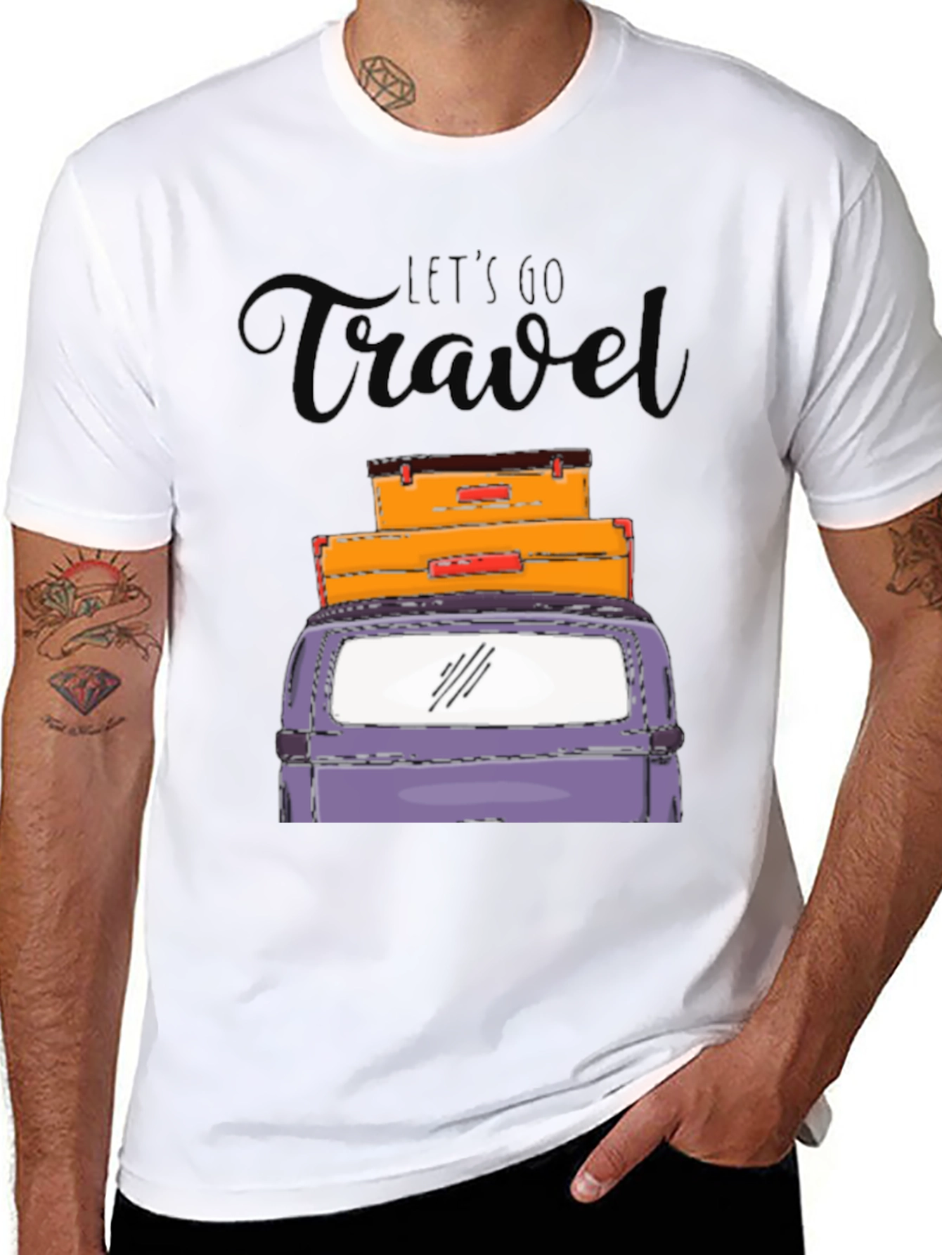 Lets Go Travel Graphic T-Shirt