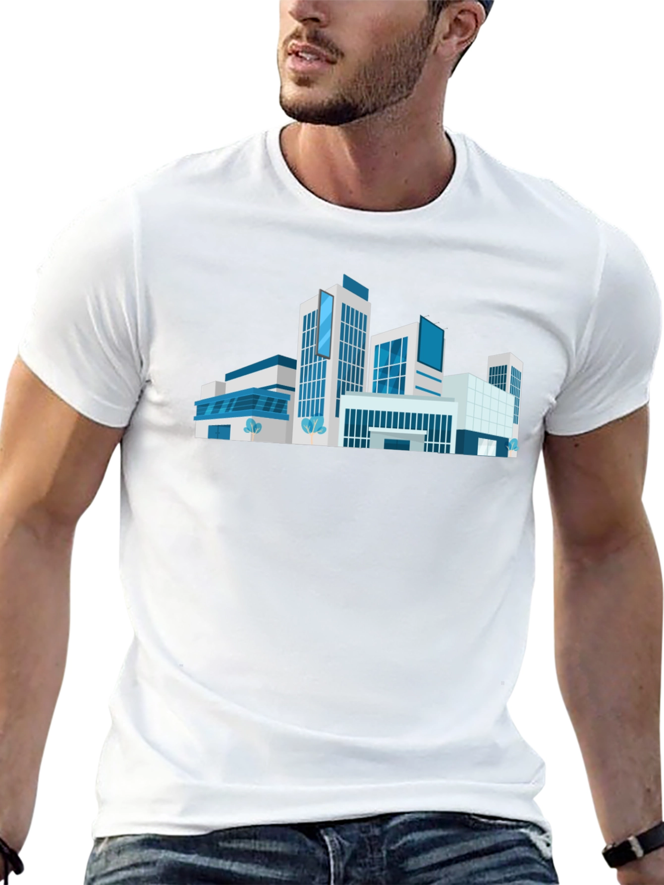 Modern Architecture T-Shirt - Black Urban Style Tee