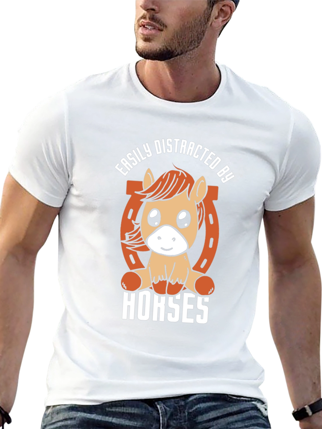 Easily Distracted by Horses Graphic Tee