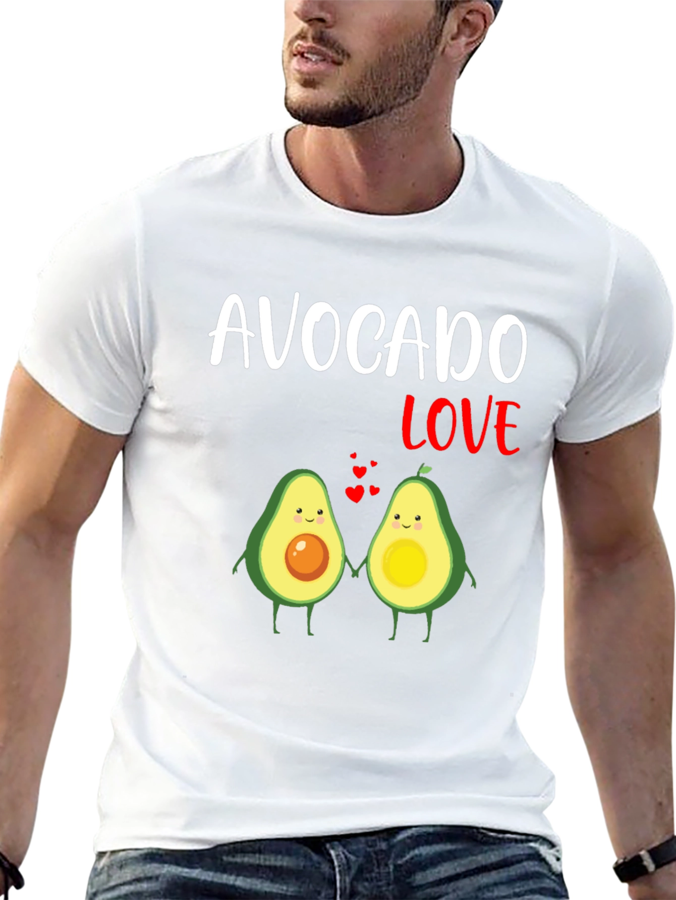 Avocado Love Graphic T-Shirt - Cute Couple Tee
