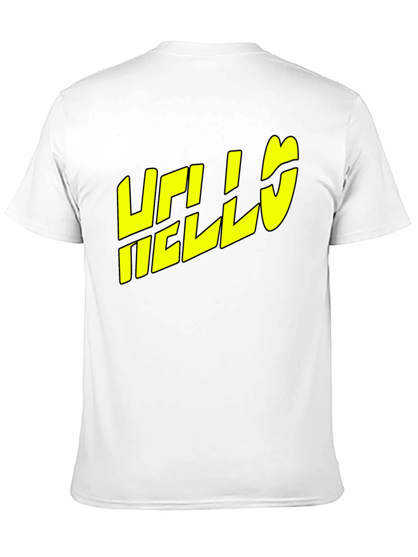 Hello Graphic Tee - Black Cotton T-Shirt