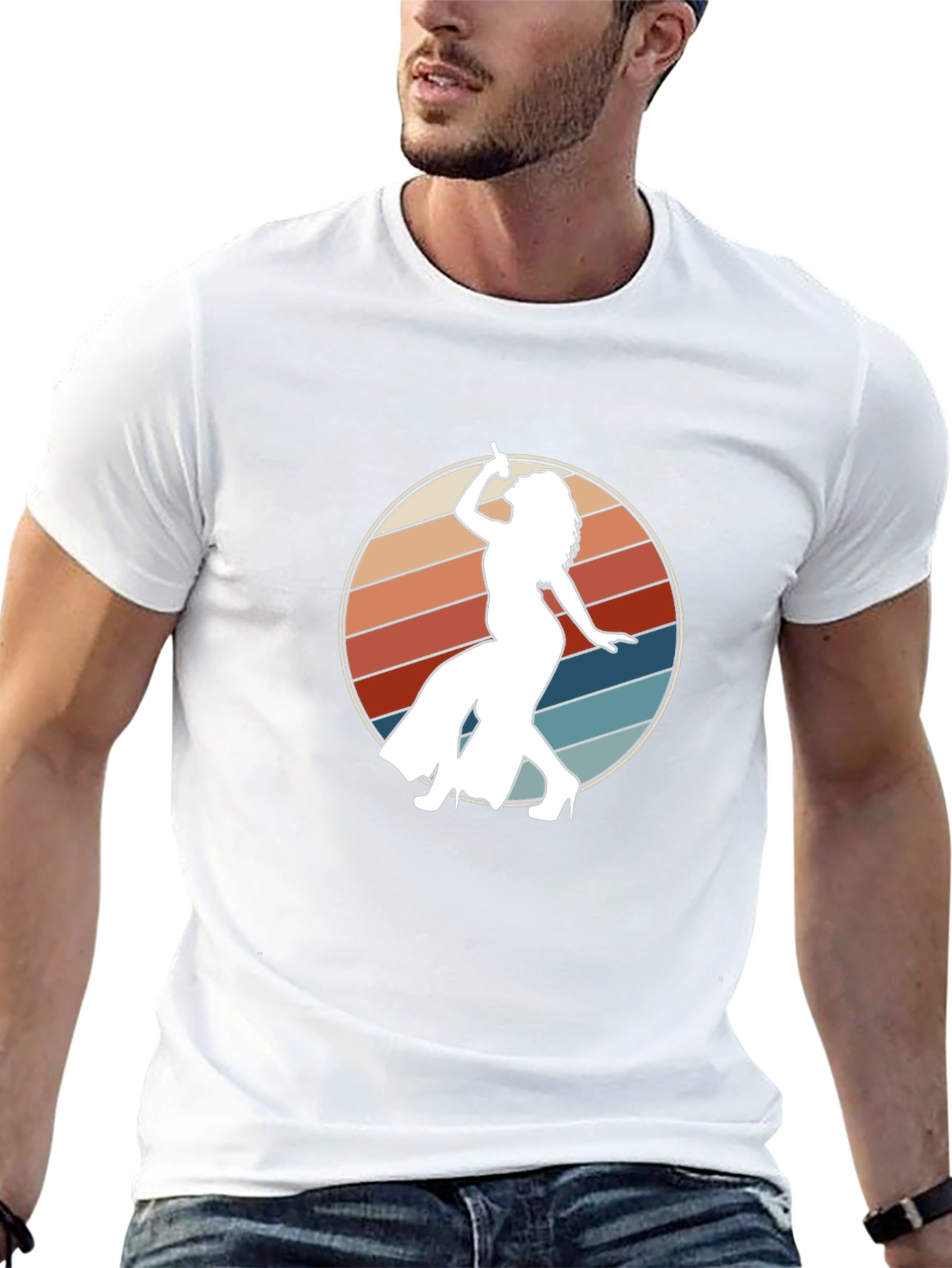 Retro Disco Dancer Black T-Shirt