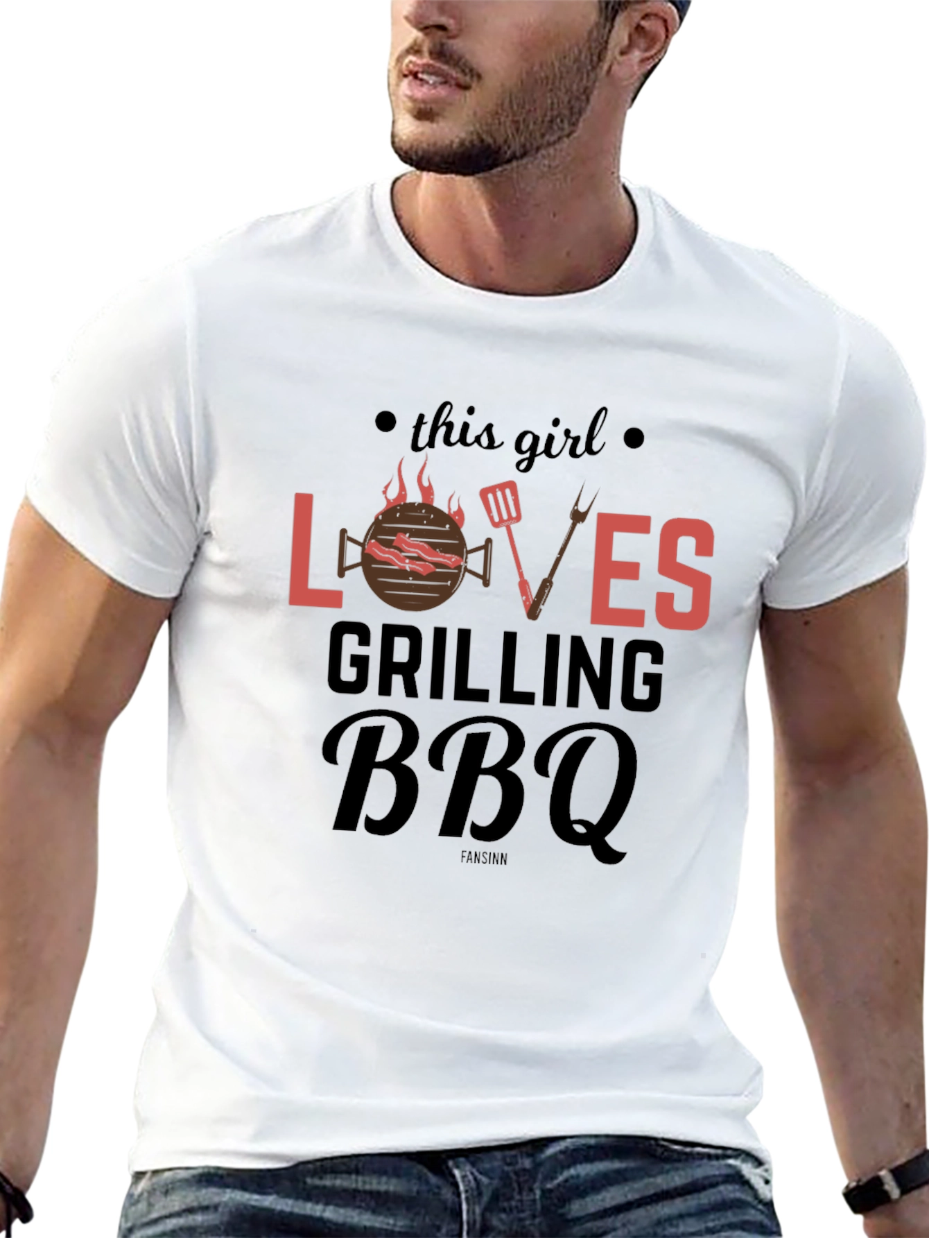 Grilling BBQ Lover T-Shirt - This Girl Loves BBQ