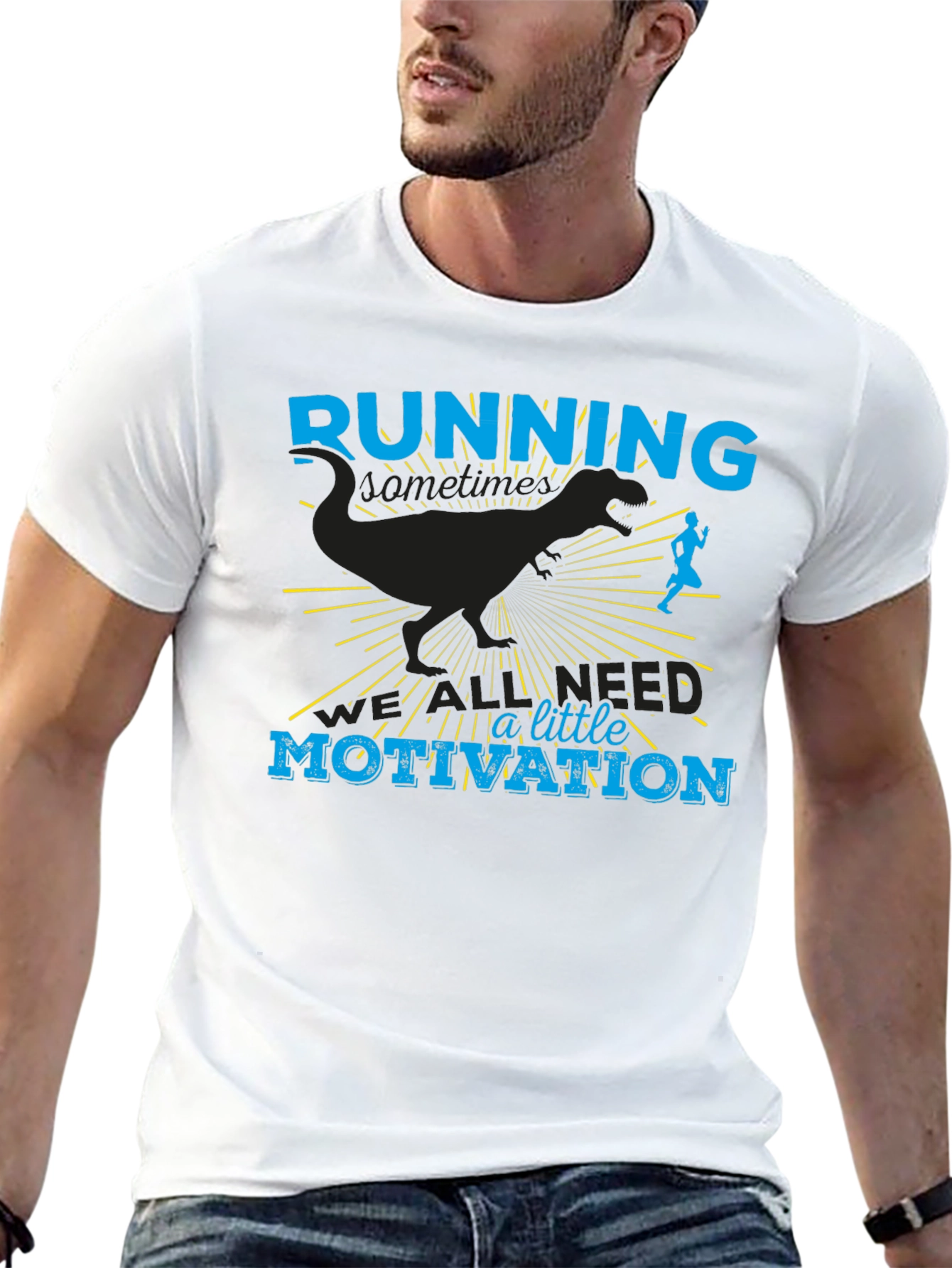 Running T-Shirt Dinosaur Motivation