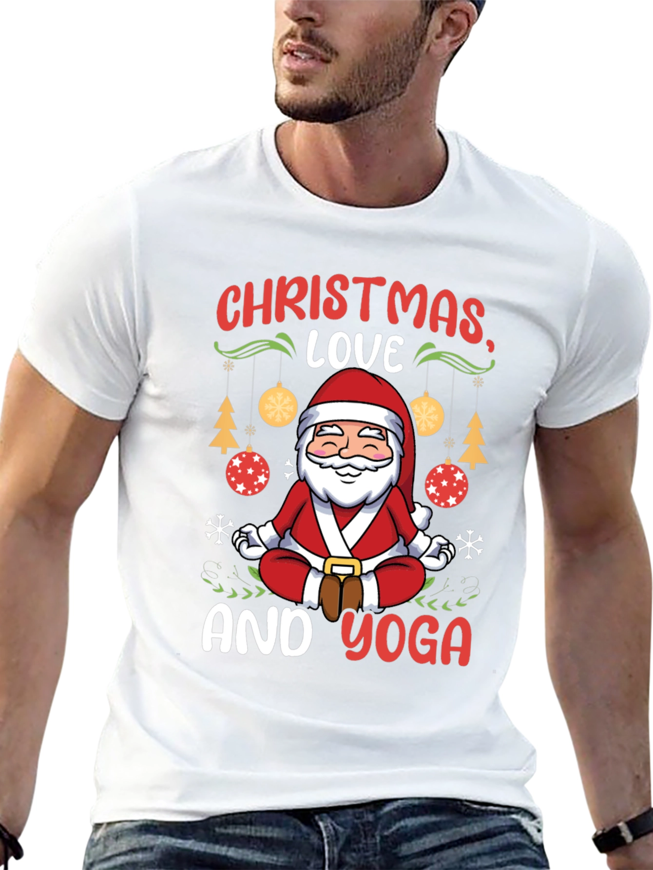 Christmas Love and Yoga T-Shirt