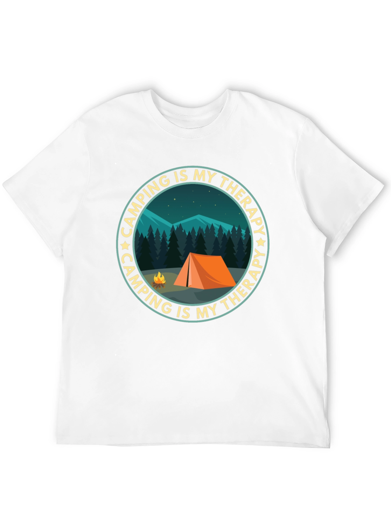 Camping Is My Therapy Graphic T-Shirt