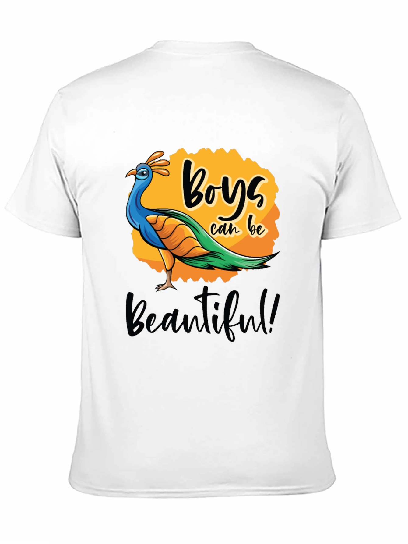 Boys Can Be Beautiful Peacock Graphic Tee