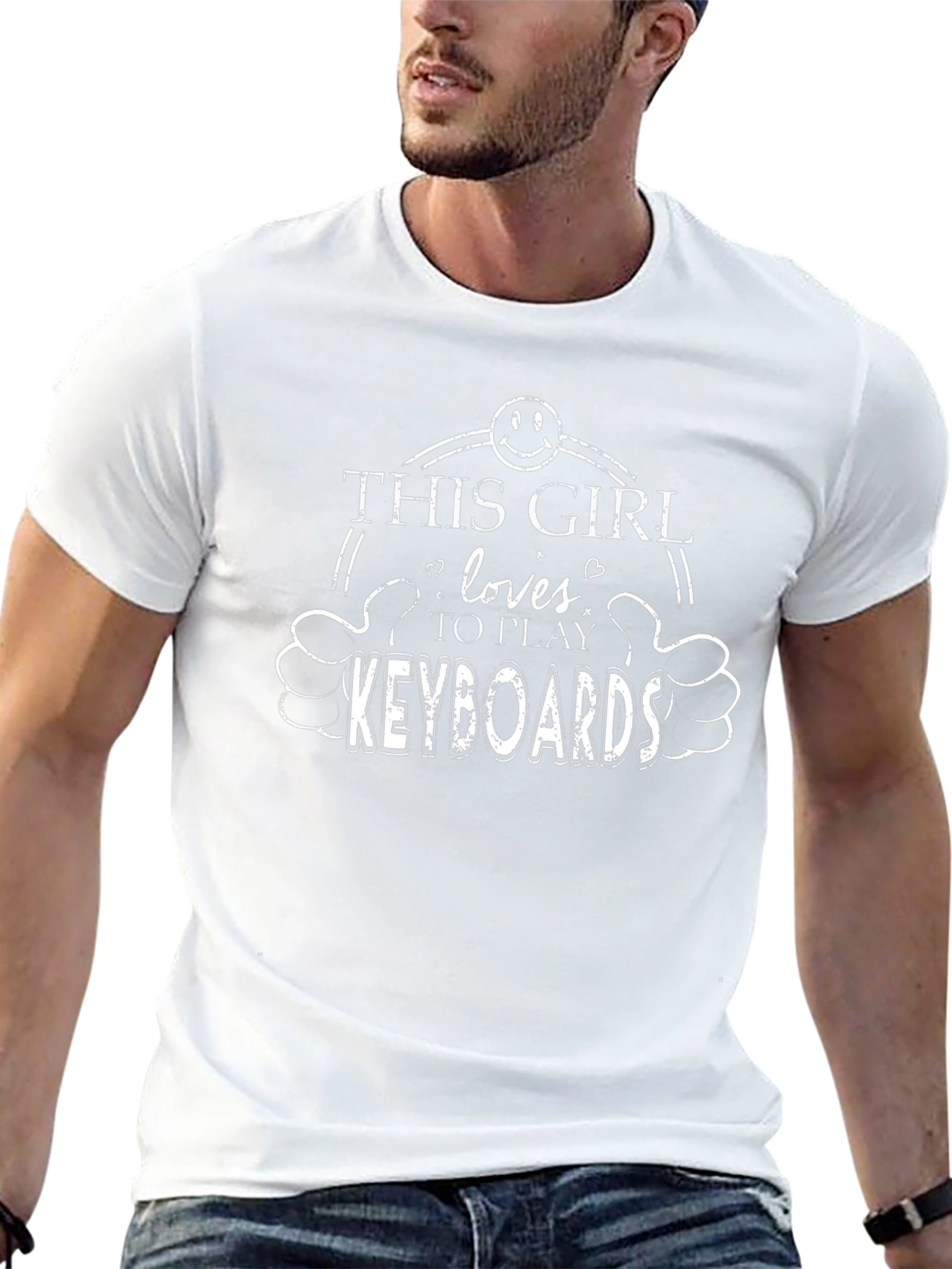 This Girl Loves Keyboards T-Shirt - Musician Gift
