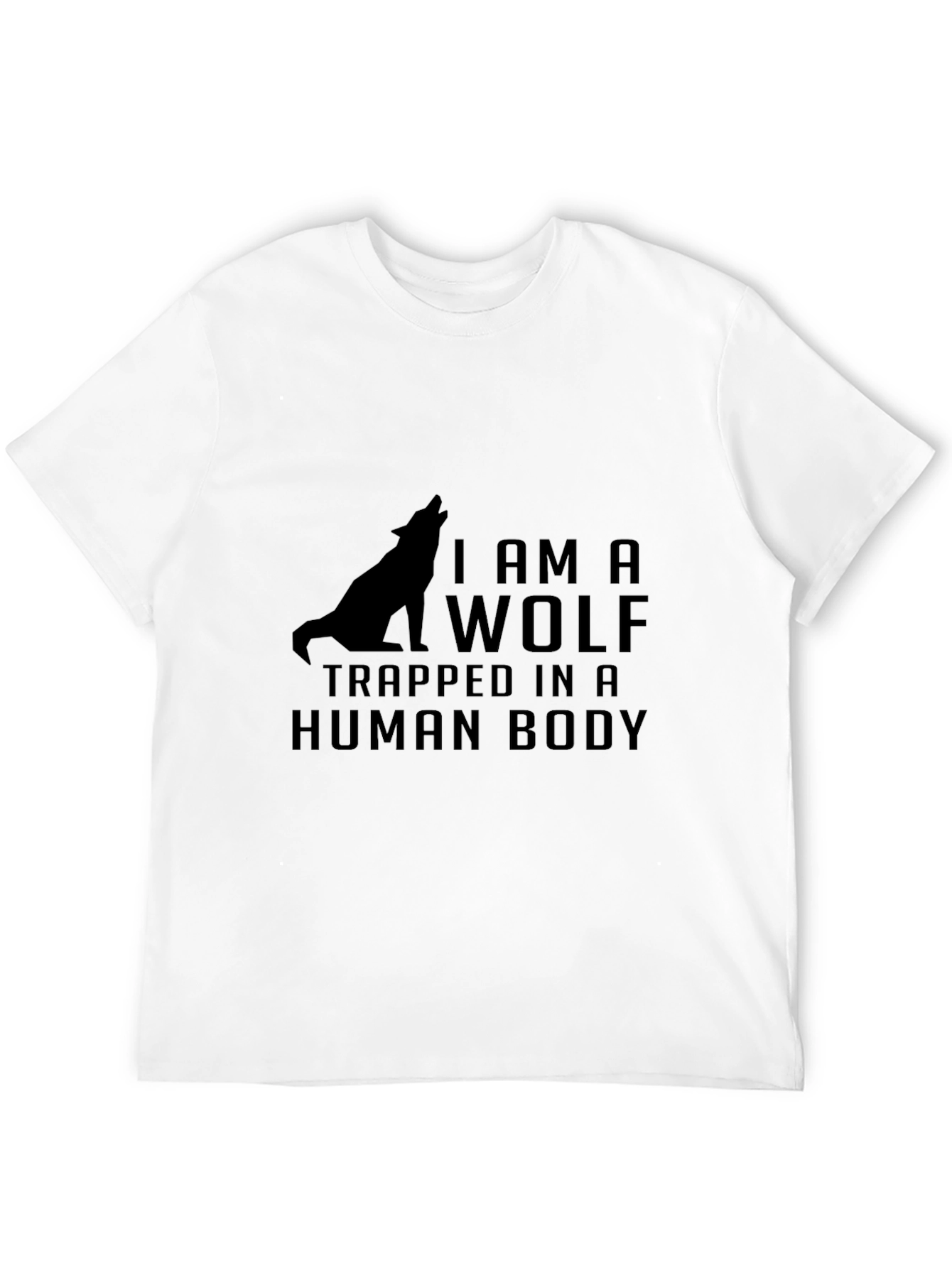Wolf Trapped in Human Body Graphic T-Shirt