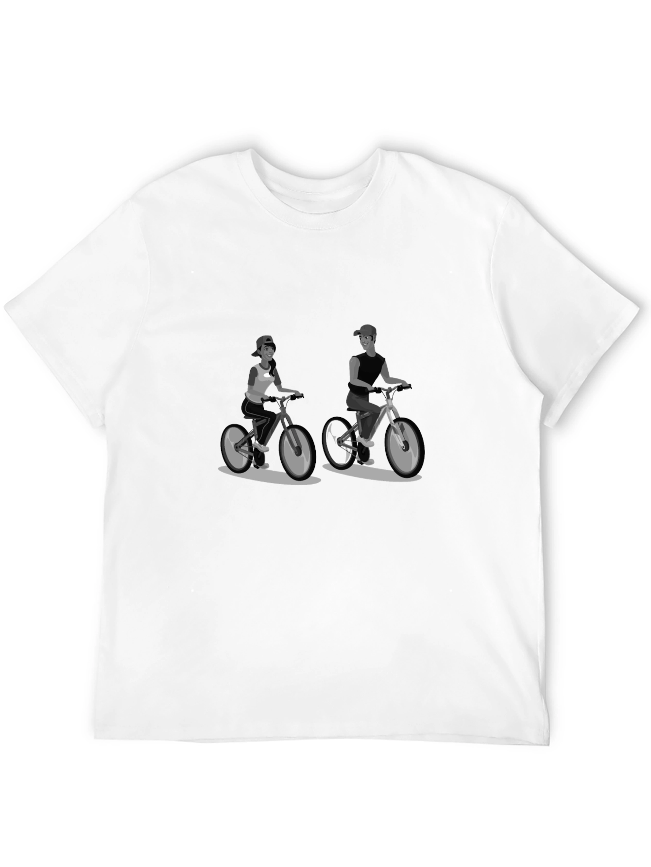 Cycling Duo Black Graphic Tee