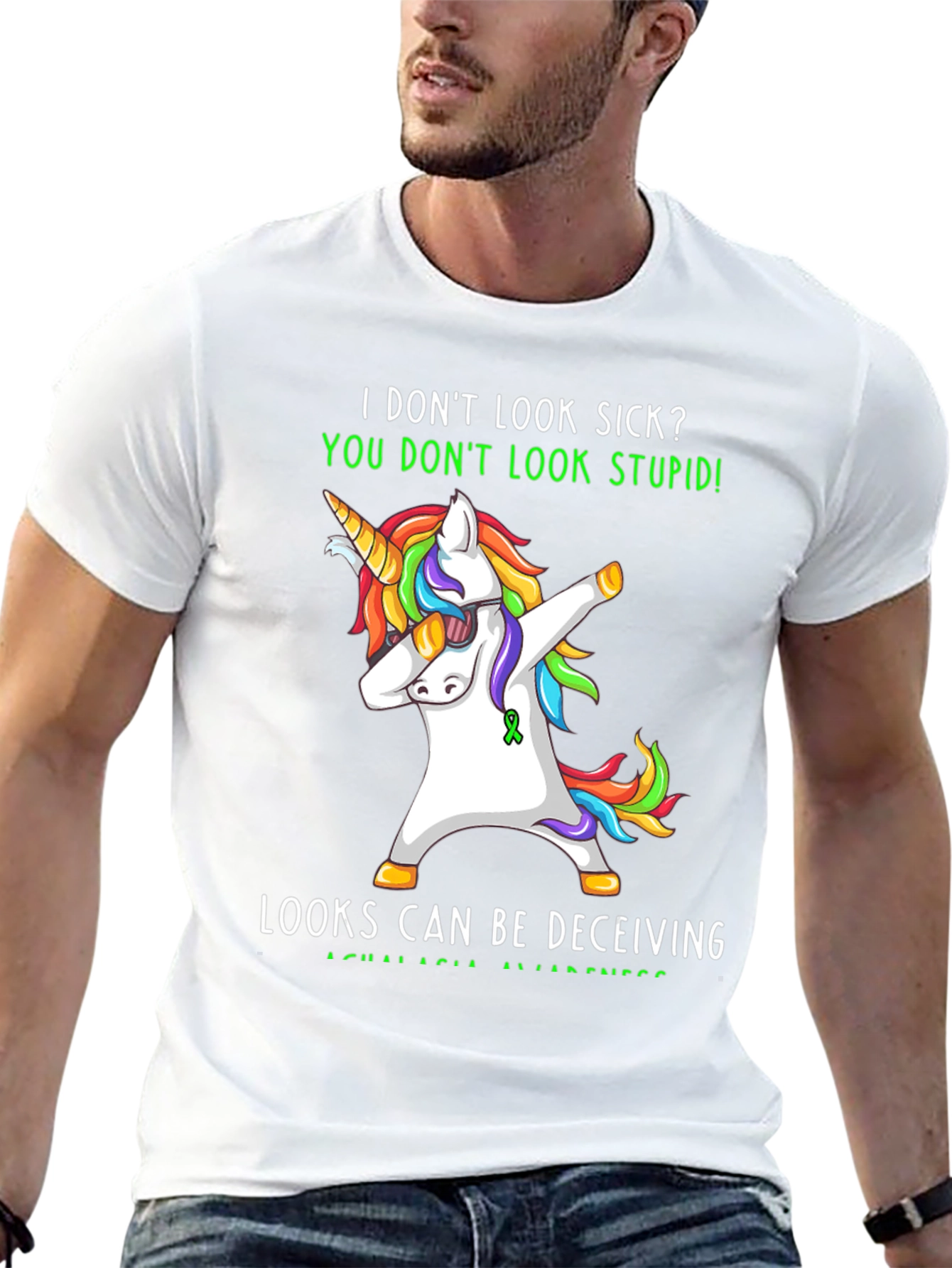 Unicorn Dabbing Achalasia Awareness T-Shirt