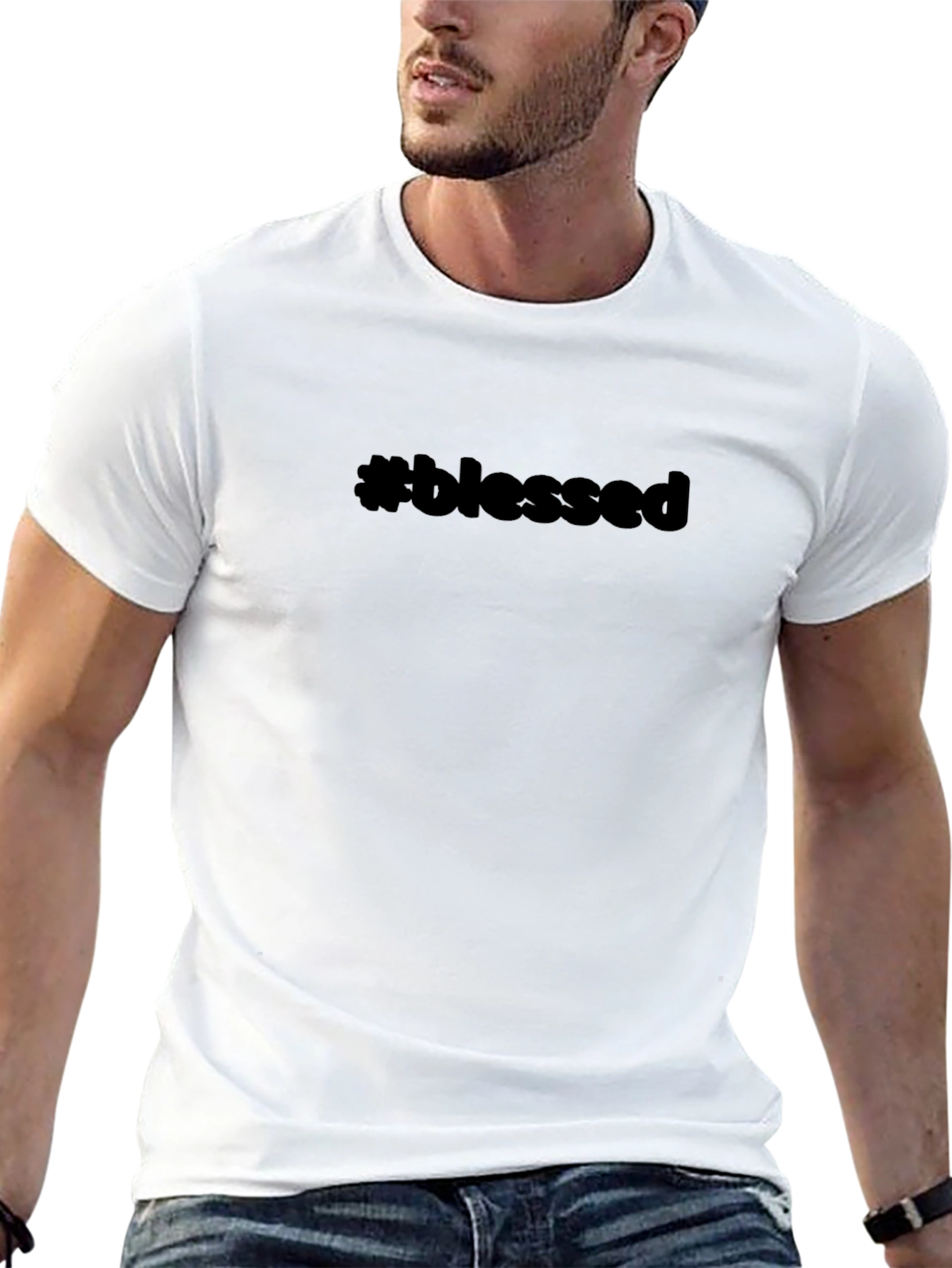 #blessed Black T-Shirt - Casual Comfort