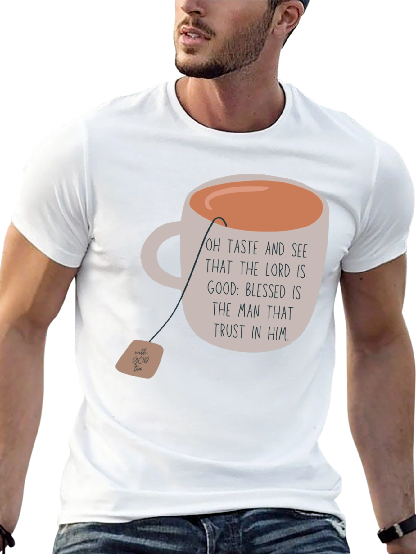 Taste & See Tea Shirt: Christian Verse Apparel